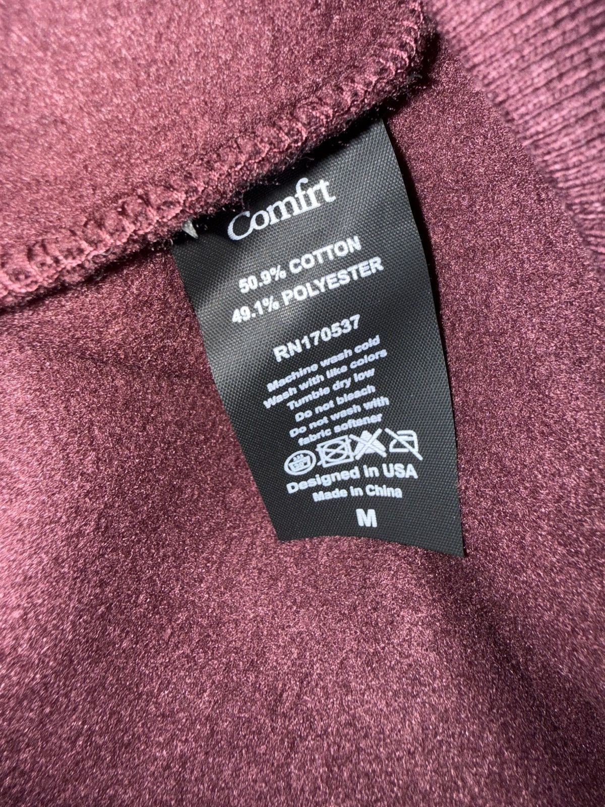 Comfort Colors Comfrt Maroon burgundy, oversized hoodie, medium Size US M / EU 48-50 / 2 - 7 Thumbnail