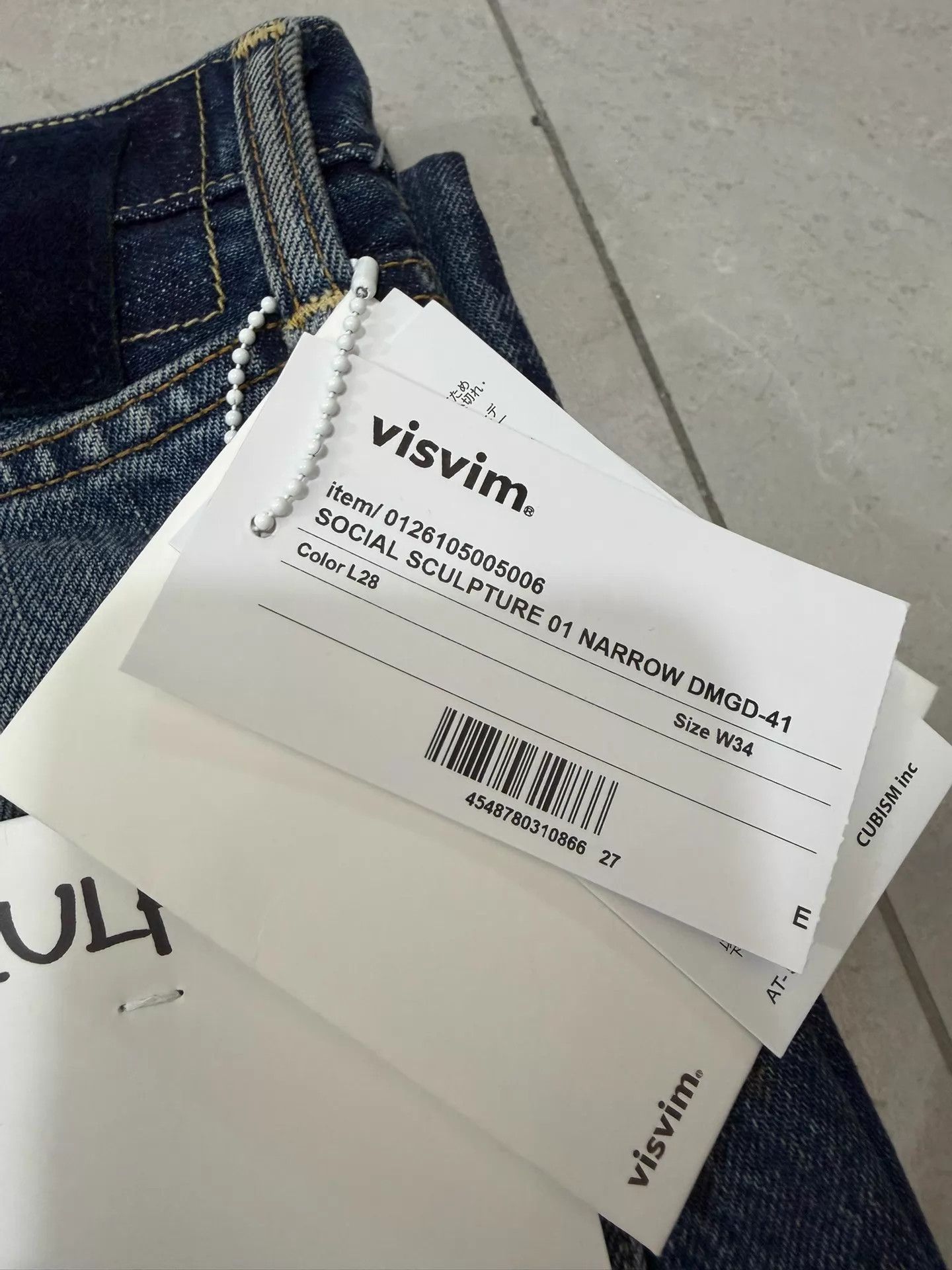 Visvim VISVIM 26ss SOCIAL SCULPTURE 01 NARROW Ink Splatter Jeans W34 L28 Size US 34 / EU 50 - 2 Thumbnail