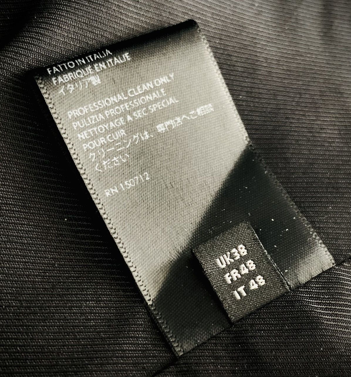 Amiri AMIRI Leather & Satin-Trimmed Wool-Twill Black Blazer, IT48 Size 48R - 12 Thumbnail