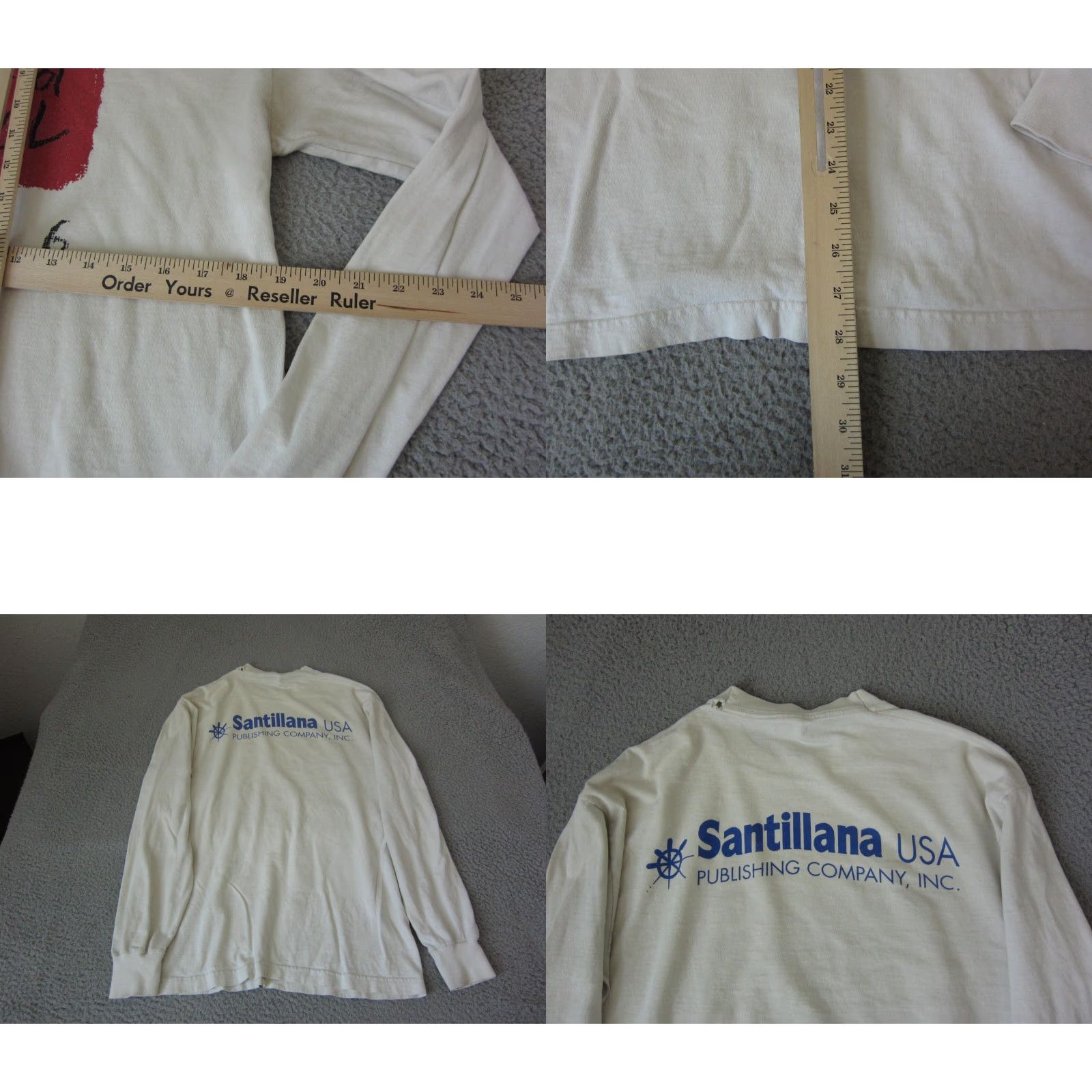 Fruit Of The Loom VINTAGE Fruit of the Loom TESOL Shirt Adult L White 90s Mens Size US L / EU 52-54 / 3 - 8 Thumbnail