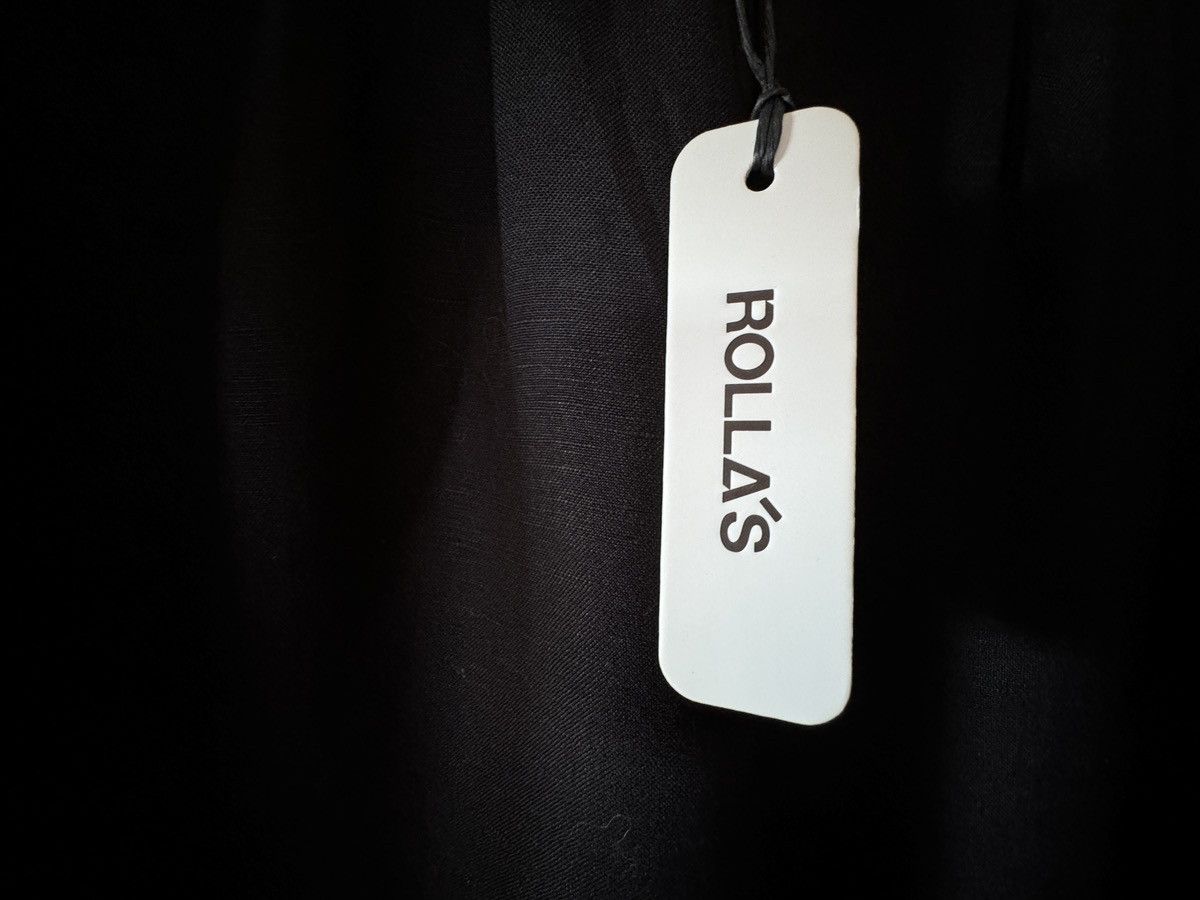 Rolla's ROLLAS black linen high waist blend wide leg pant Size 28" / US 6 / IT 42 - 4 Thumbnail