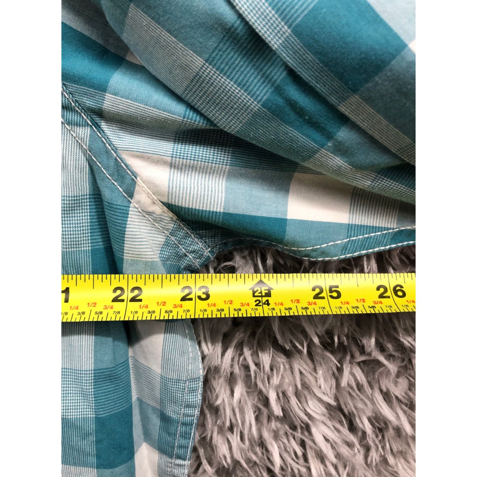 Vintage American Rag Shirt Size XL Mens Light Blue Plaid Long Sleeve Spread Collar Size US XL / EU 56 / 4 - 4 Thumbnail