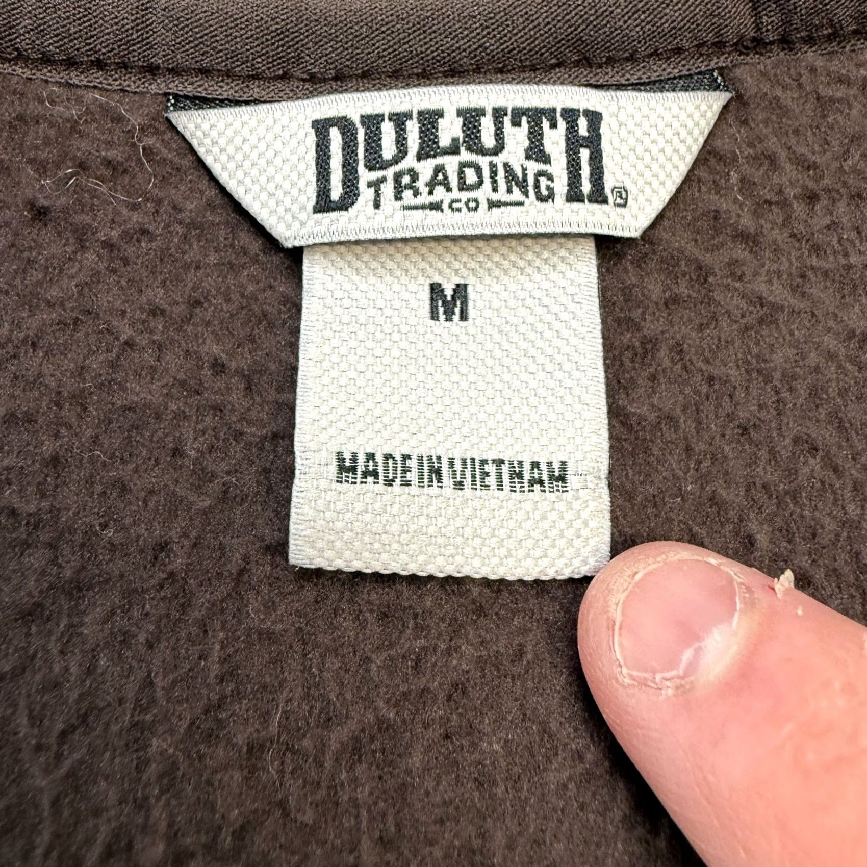 Vintage Duluth Womens Medium Brown Fleece Crewneck Sweater Pullover Casual Pockets Lightweight Knit Nylon Polyester Spandex Regular Size M / US 6-8 / IT 42-44 - 4 Thumbnail