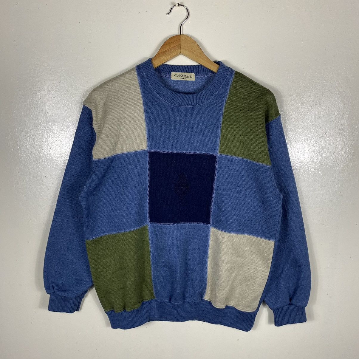 image of Vintage Japanese Design Casulet Patchwork Design Sweatshirt, Men's (Size Medium)