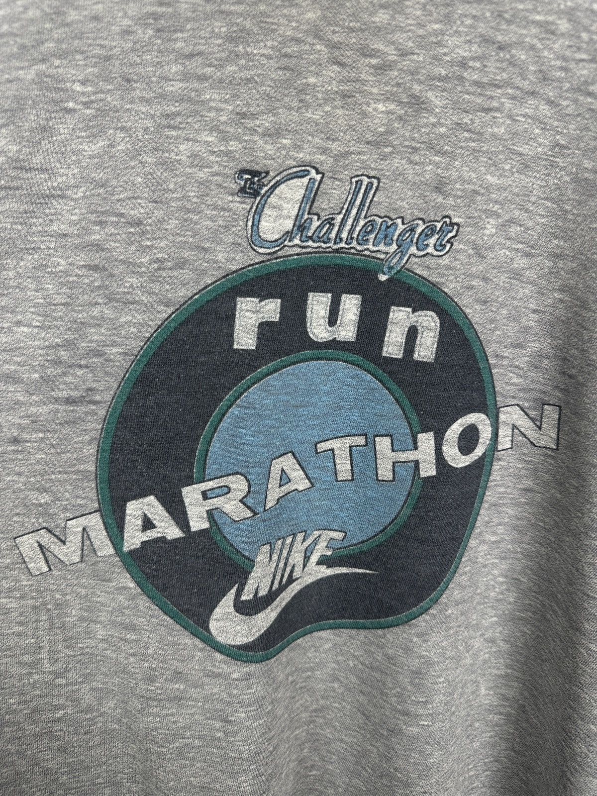 Nike 80s Vintage Nike The Challenger Run Marathon T Shirt Tee 90s Size US M / EU 48-50 / 2 - 5 Thumbnail
