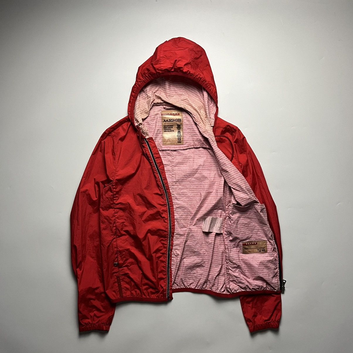 Prada Prada Milano FW10 Linea Rossa Nylon Windbreaker Jacket Size US M / EU 48-50 / 2 - 10 Thumbnail