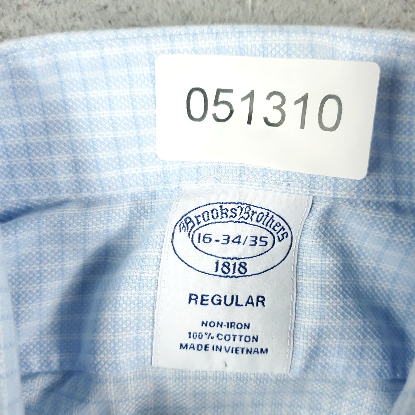 Brooks Brothers Brooks Brothers Dress Shirt Mens Size 16 Blue Check Long Sleeve Button Up Size 42R - 6 Thumbnail
