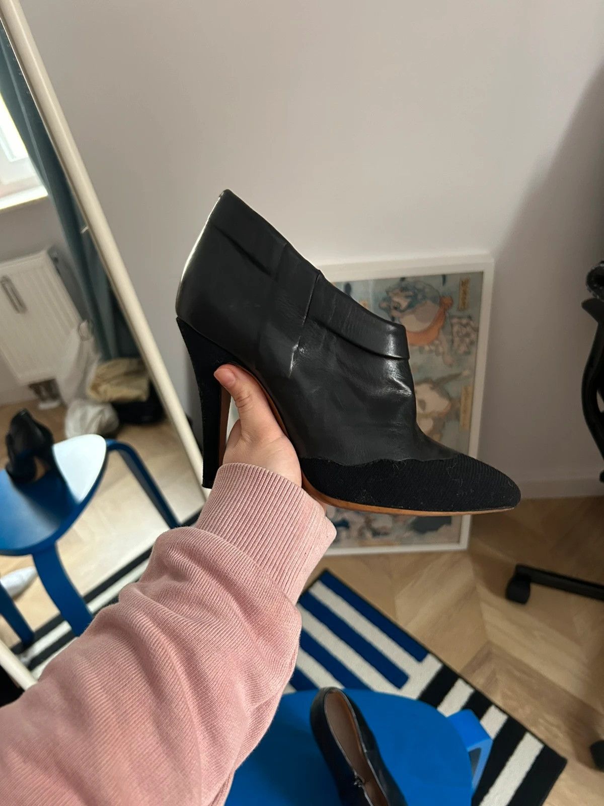 Maison Margiela Maison Margiela Leather Suede Heels Size US 7 / IT 37 - 12 Thumbnail