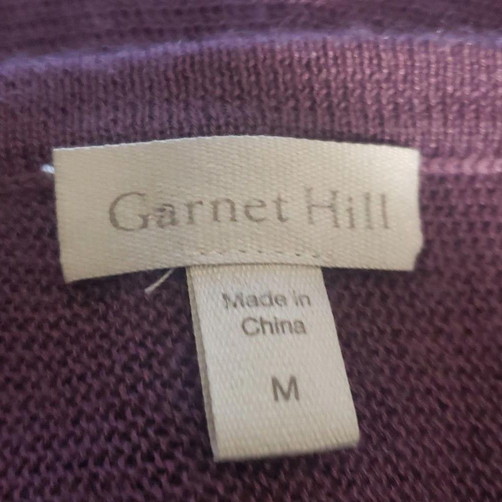 Designer CT1987 Garnet Hill Purple Ruffle Trim Cashmere Sweater M Size M / US 6-8 / IT 42-44 - 8 Thumbnail