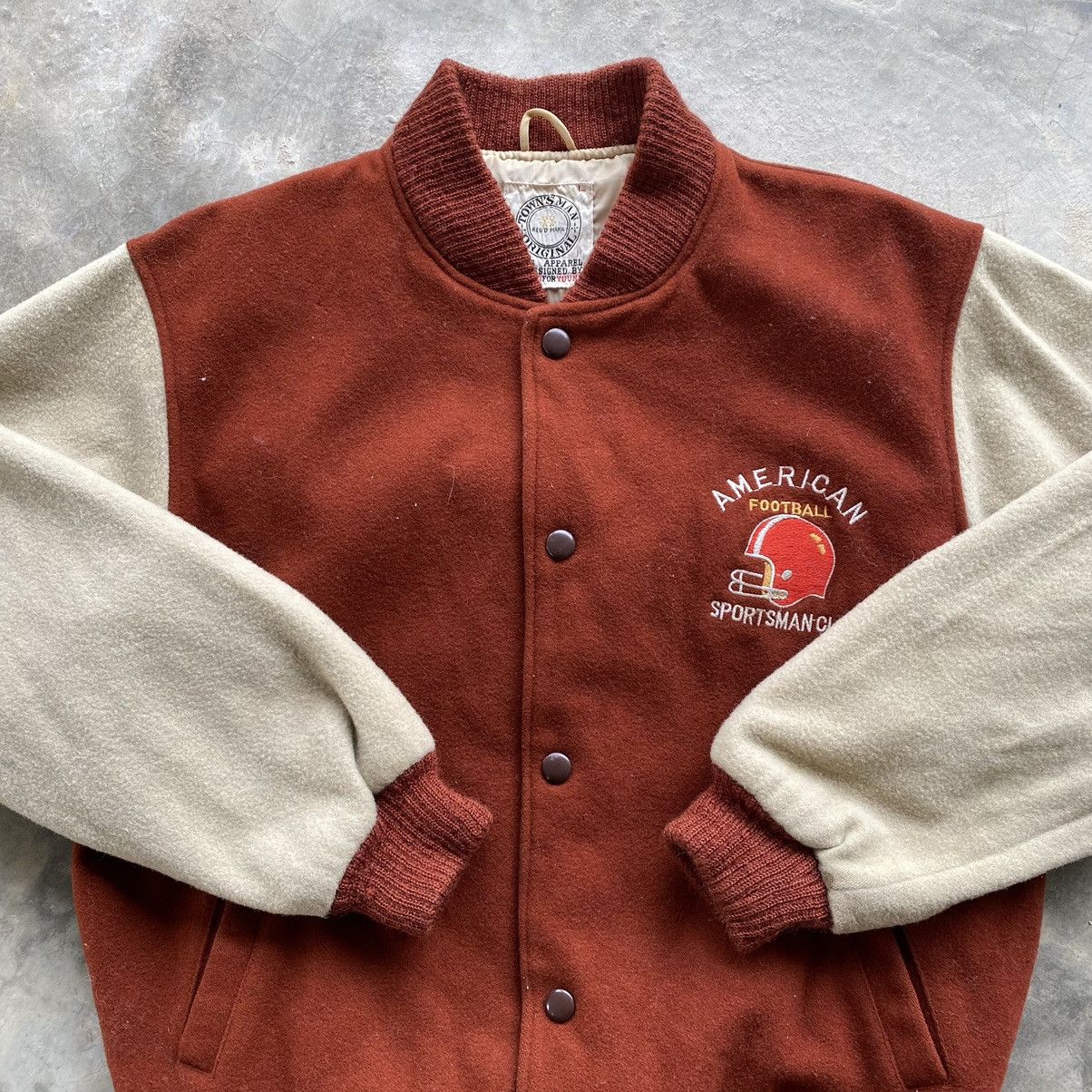American Football by TOWN'S MAN Button Varsity Jacket