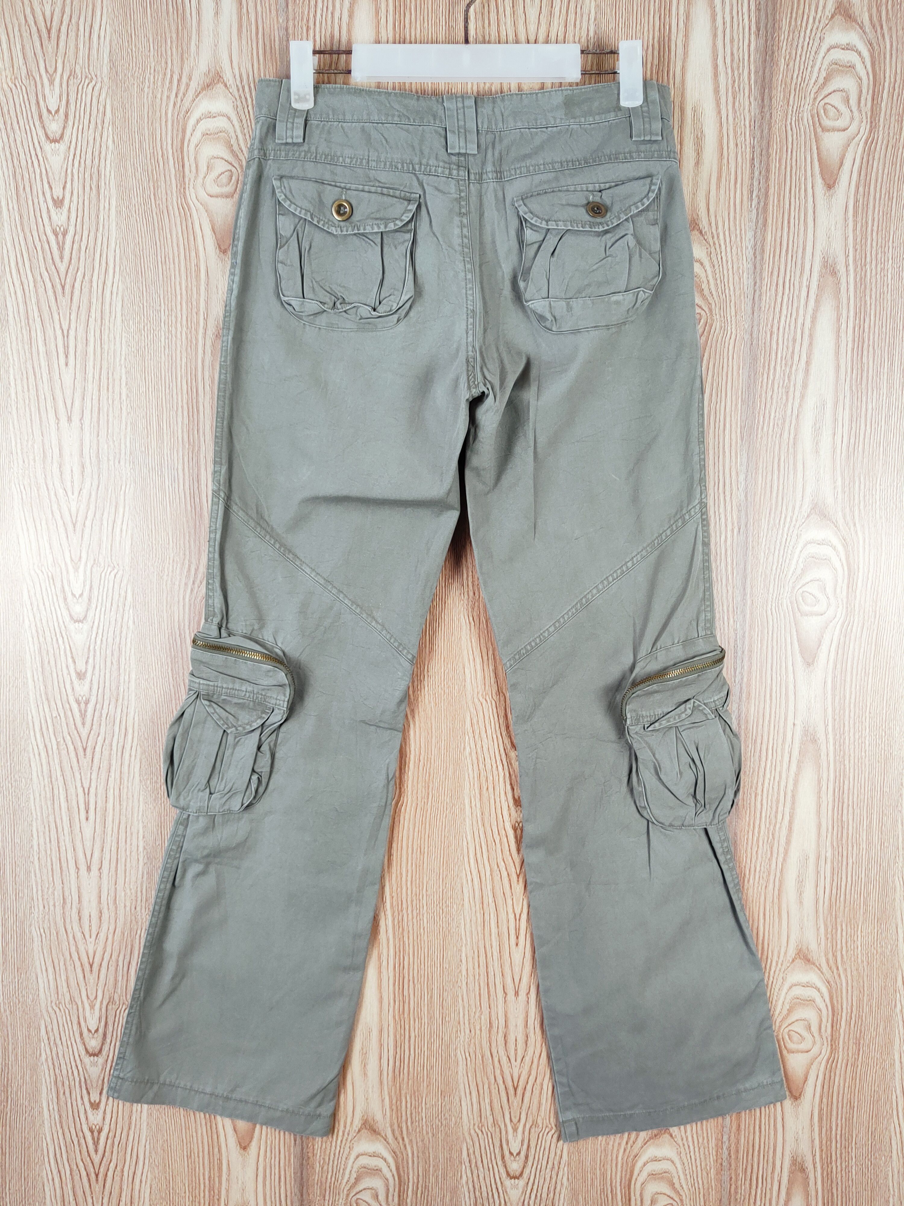 Japanese Brand Crisnare Green Multipocket Tactical Cargo Pants #W400 Size 29" - 7 Thumbnail