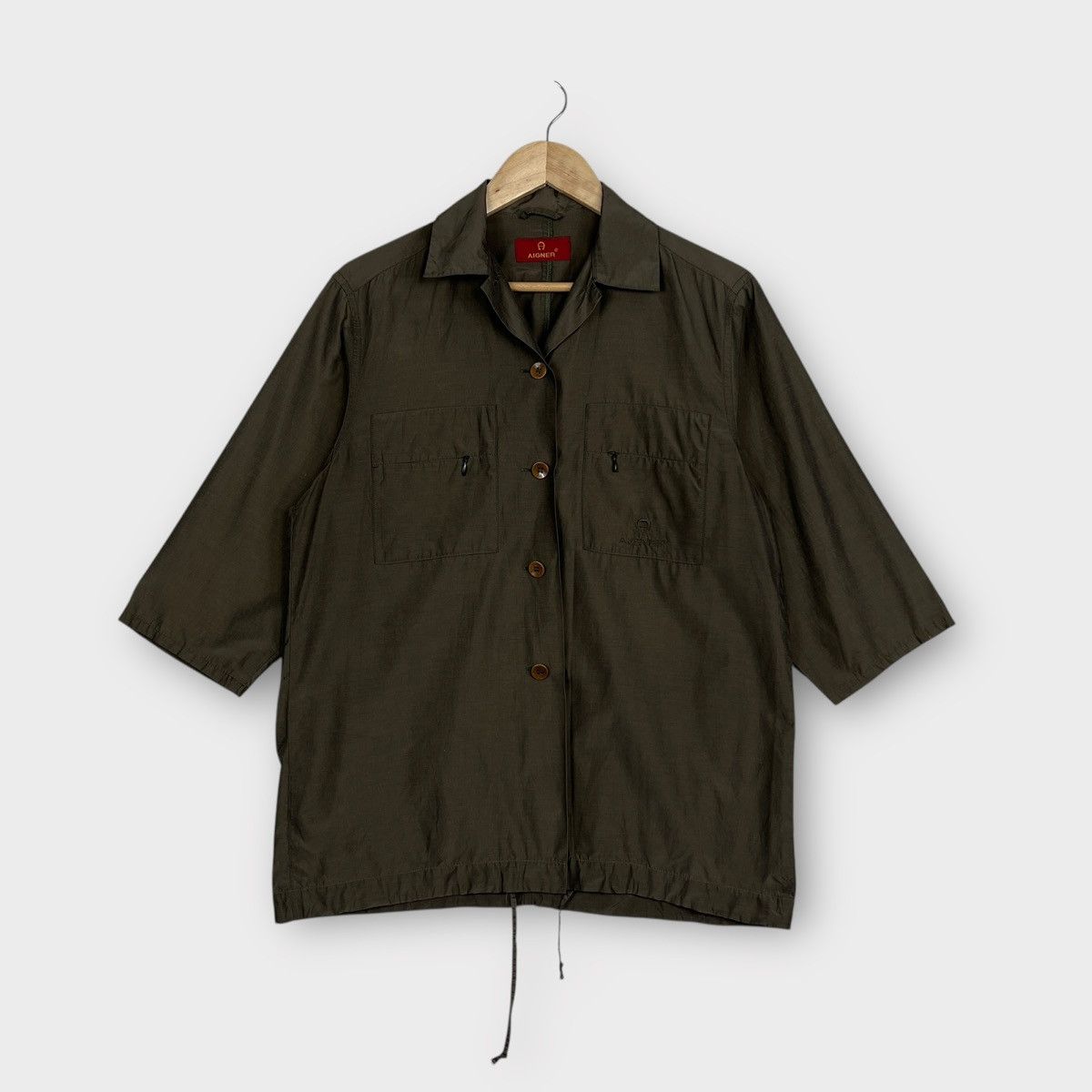 Aigner 🔥 Aigner Short Sleeve Shirt Jacket Size M / US 6-8 / IT 42-44 - 2 Thumbnail