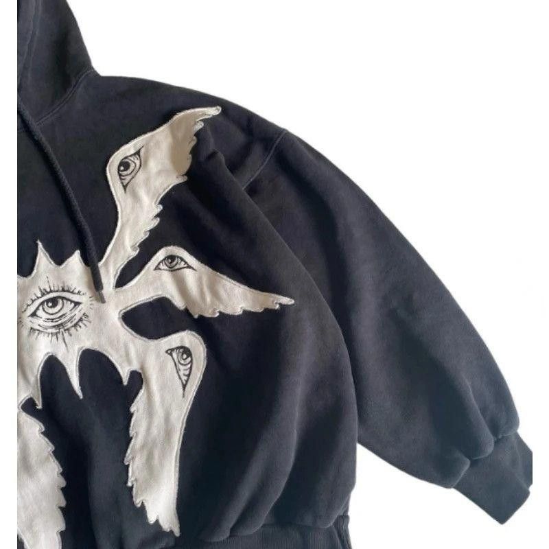 Japanese Brand EYE Graphic Pullover Black Hoodie Size US L / EU 52-54 / 3 - 6 Thumbnail