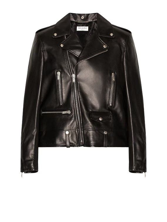 Saint Laurent Paris MOTORCYCLE JACKET IN PLUNGED LAMBSKIN Size 48 Size US M / EU 48-50 / 2 - 13 Thumbnail