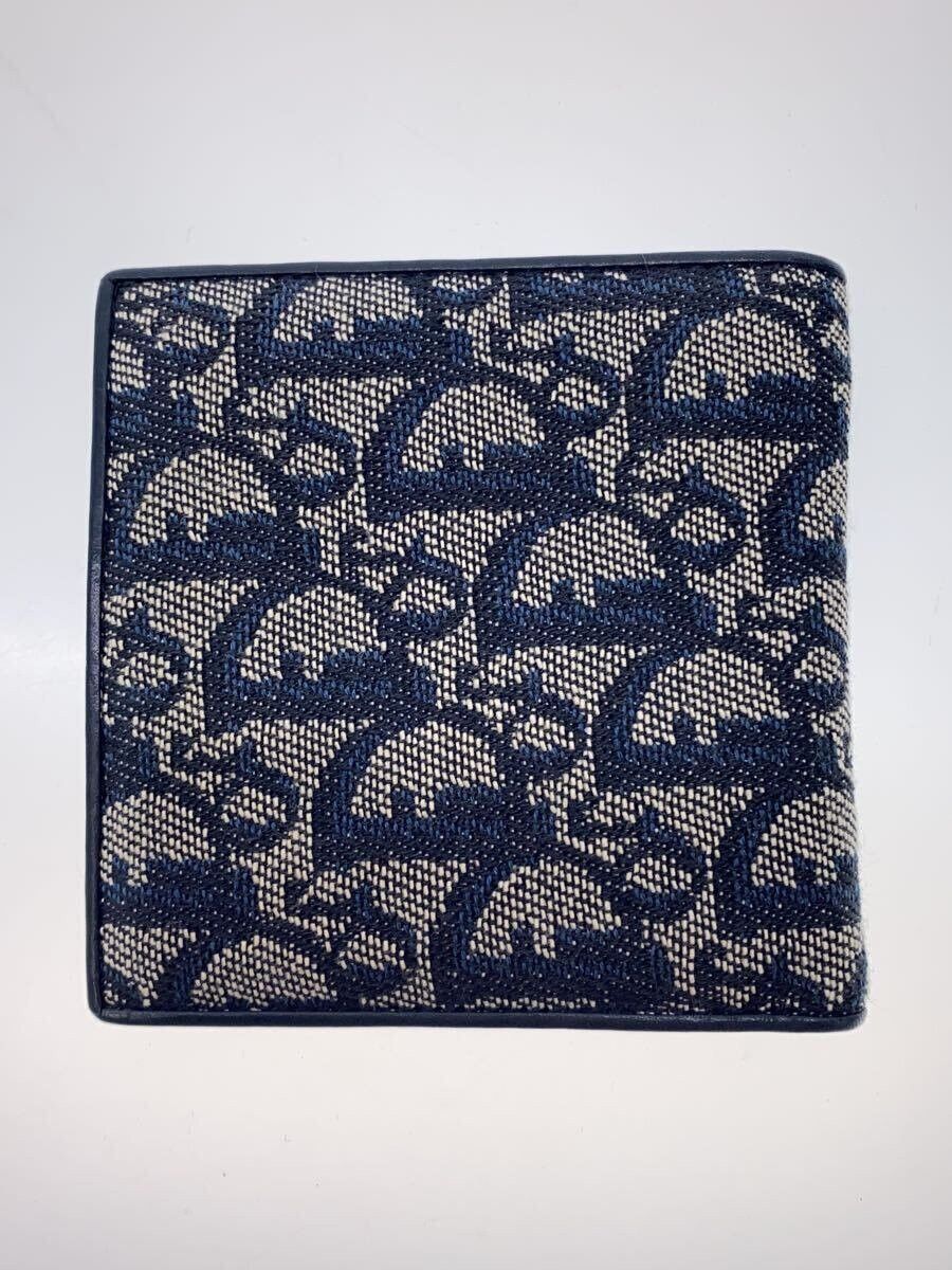 Dior Dior Monogram Canvas Bi-Fold Wallet Blue Size ONE SIZE - 2 Thumbnail