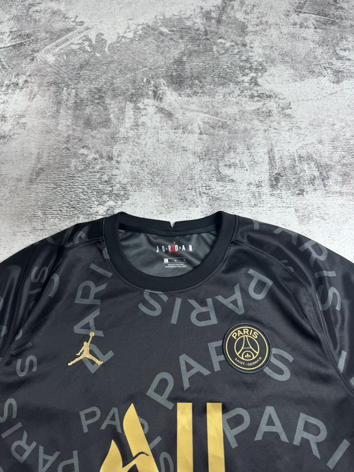 Jordan Brand PSG Jordan FC Paris Saint Germain Men’s Large Soccer Football Kit T Shirt Jersey Size US L / EU 52-54 / 3 - 7 Thumbnail