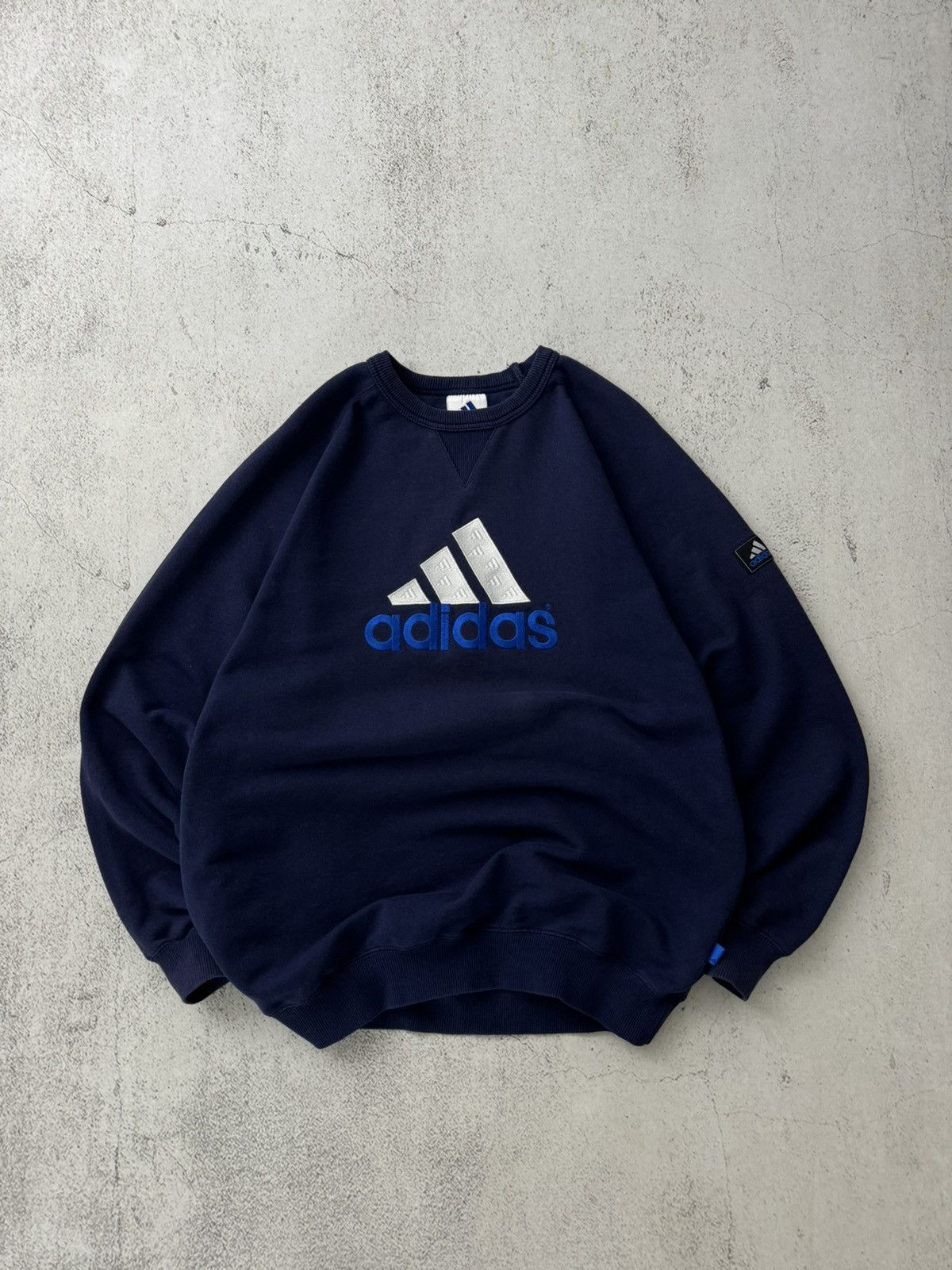 Adidas × Japanese Brand × Vintage Adidas Equipment Logo Faded Vintage Sweatshirt Size US M / EU 48-50 / 2 - 1 Thumbnail