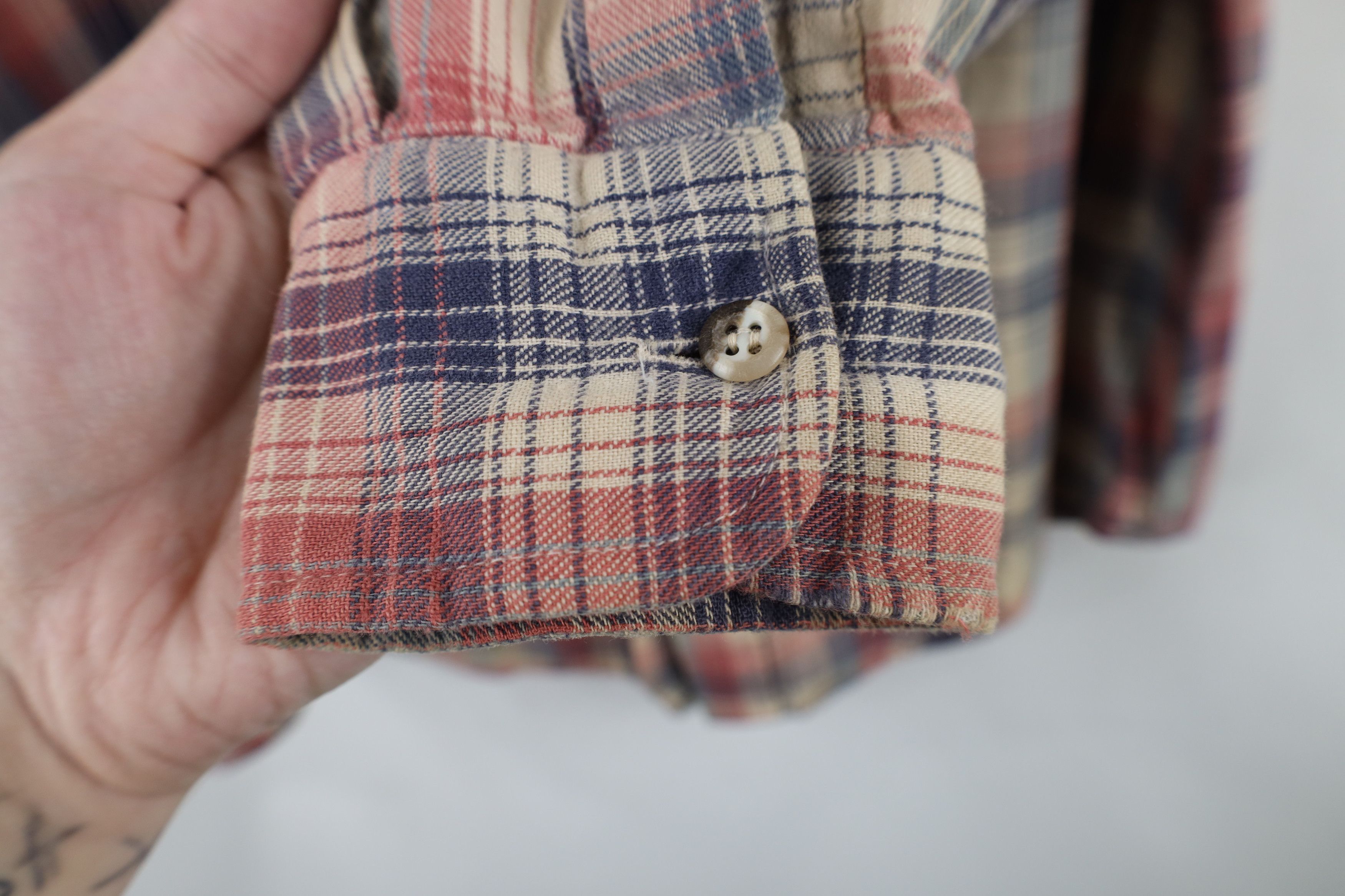 Levi's Vintage 70s 80s Levis Flannel Collared Button Shirt Plaid Size US M / EU 48-50 / 2 - 9 Thumbnail