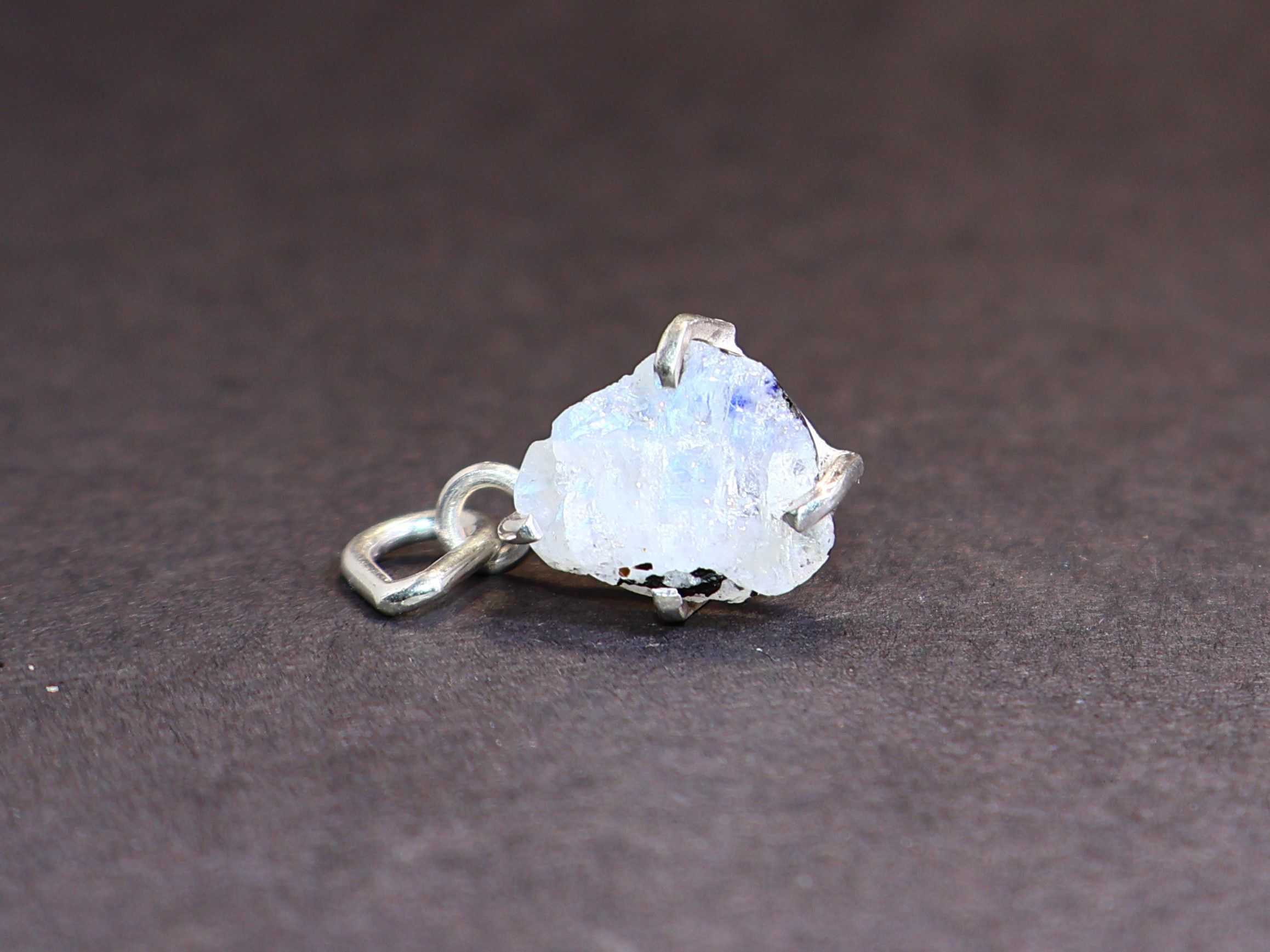 Handmade Raw Moonstone, Sterling silver Handmade Women pendant, Size ONE SIZE - 5 Thumbnail