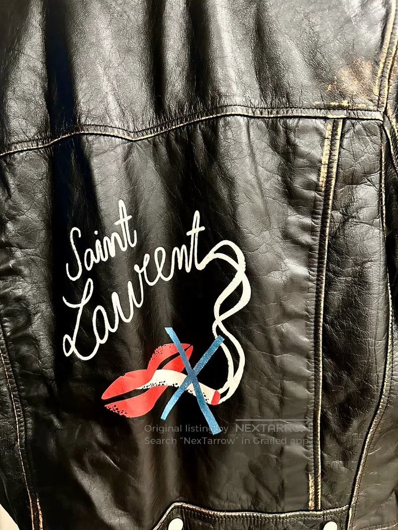 Saint Laurent Paris Saint Laurent Paris Distressed Vintage Biker Leather Jacke Size US M / EU 48-50 / 2 - 4 Thumbnail