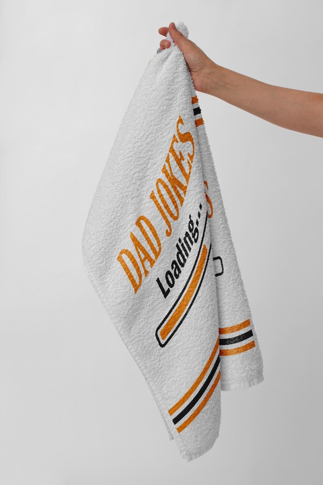 Designer Funny Golf Towels for Dads - 'Dad Jokes Loading...' Size ONE SIZE - 6 Thumbnail
