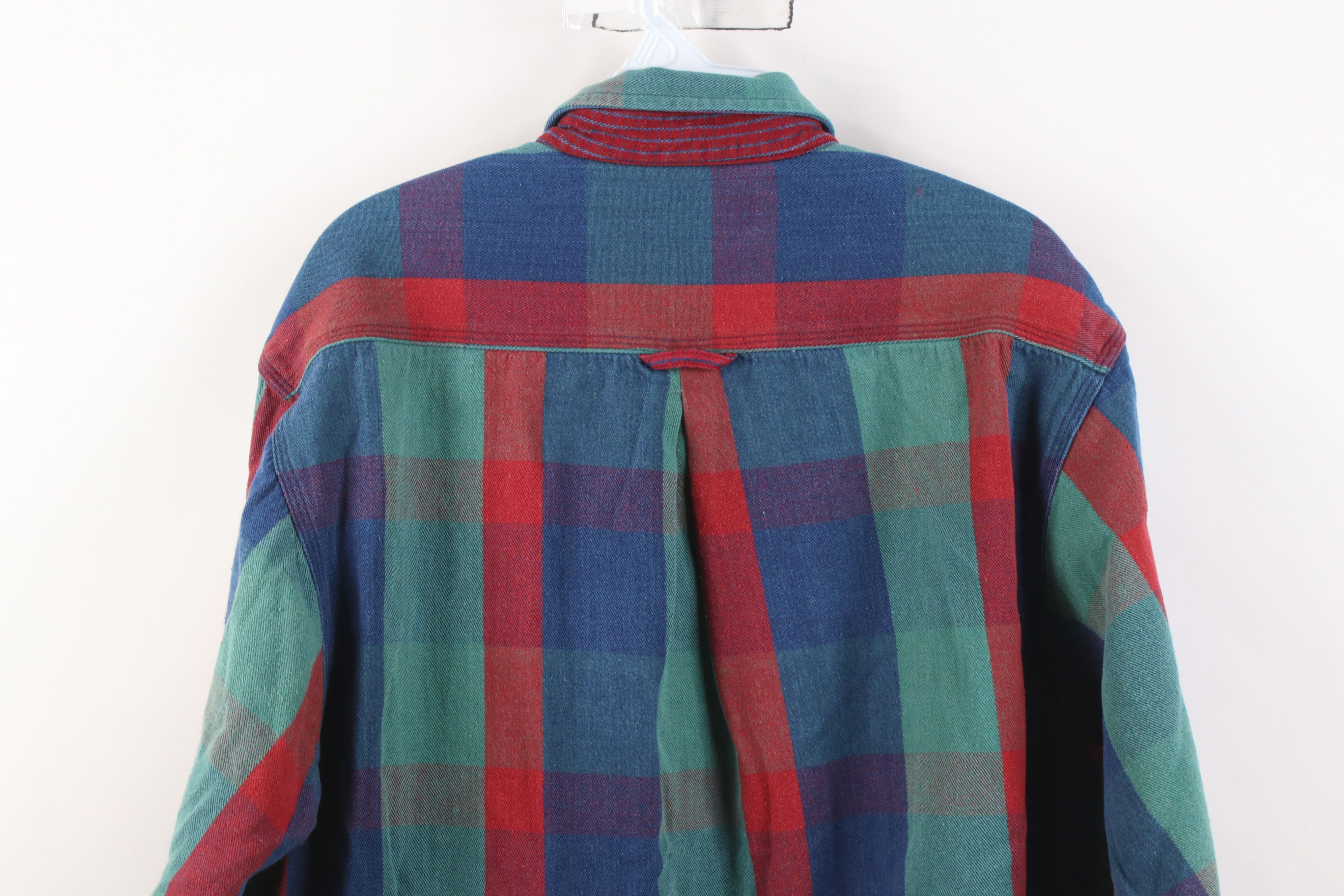 Vintage Vintage 90s Streetwear Flannel Collared Button Down Shirt Size US L / EU 52-54 / 3 - 11 Thumbnail