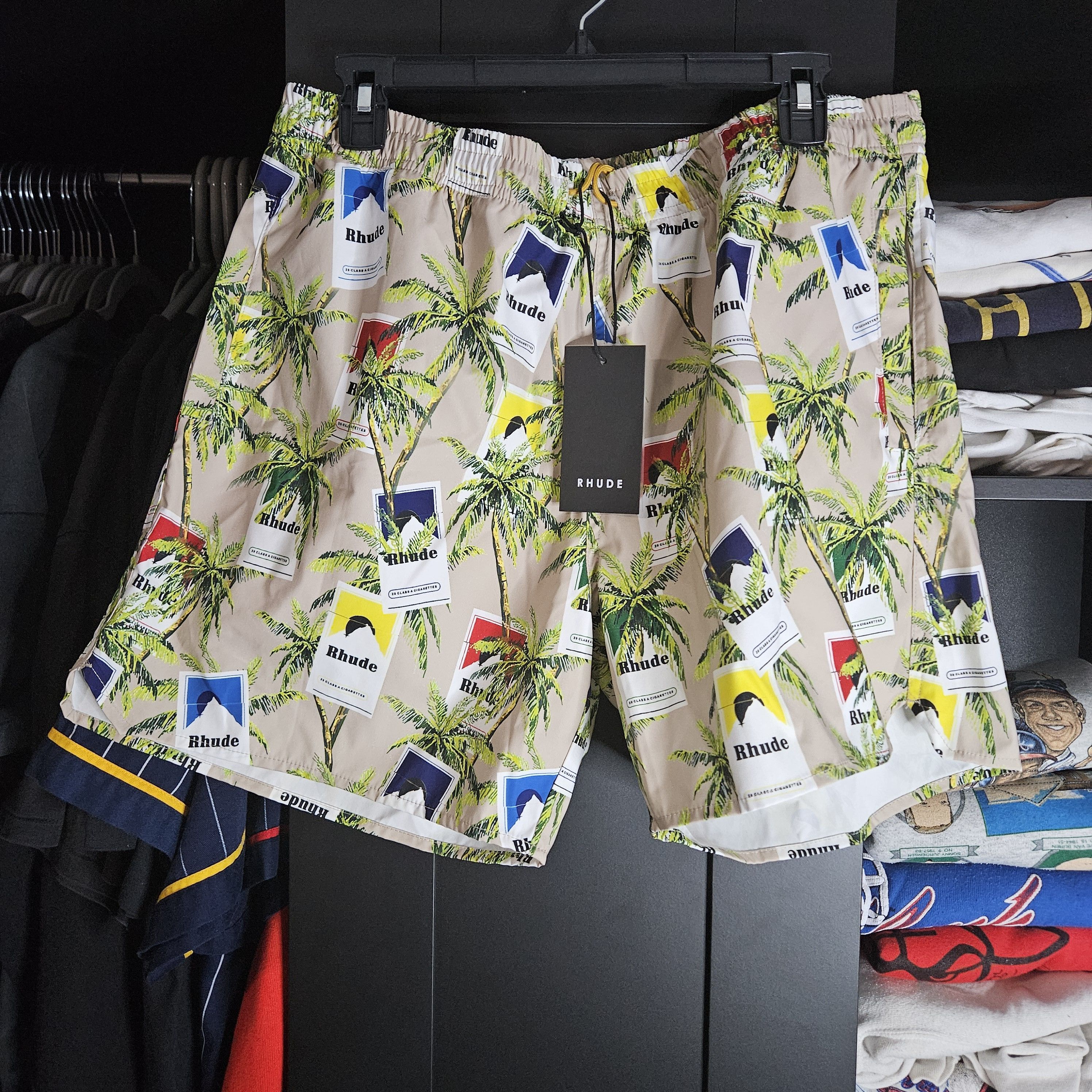 image of Rhude Cigarette Swim Trunks Shorts, Men's (Size 38)