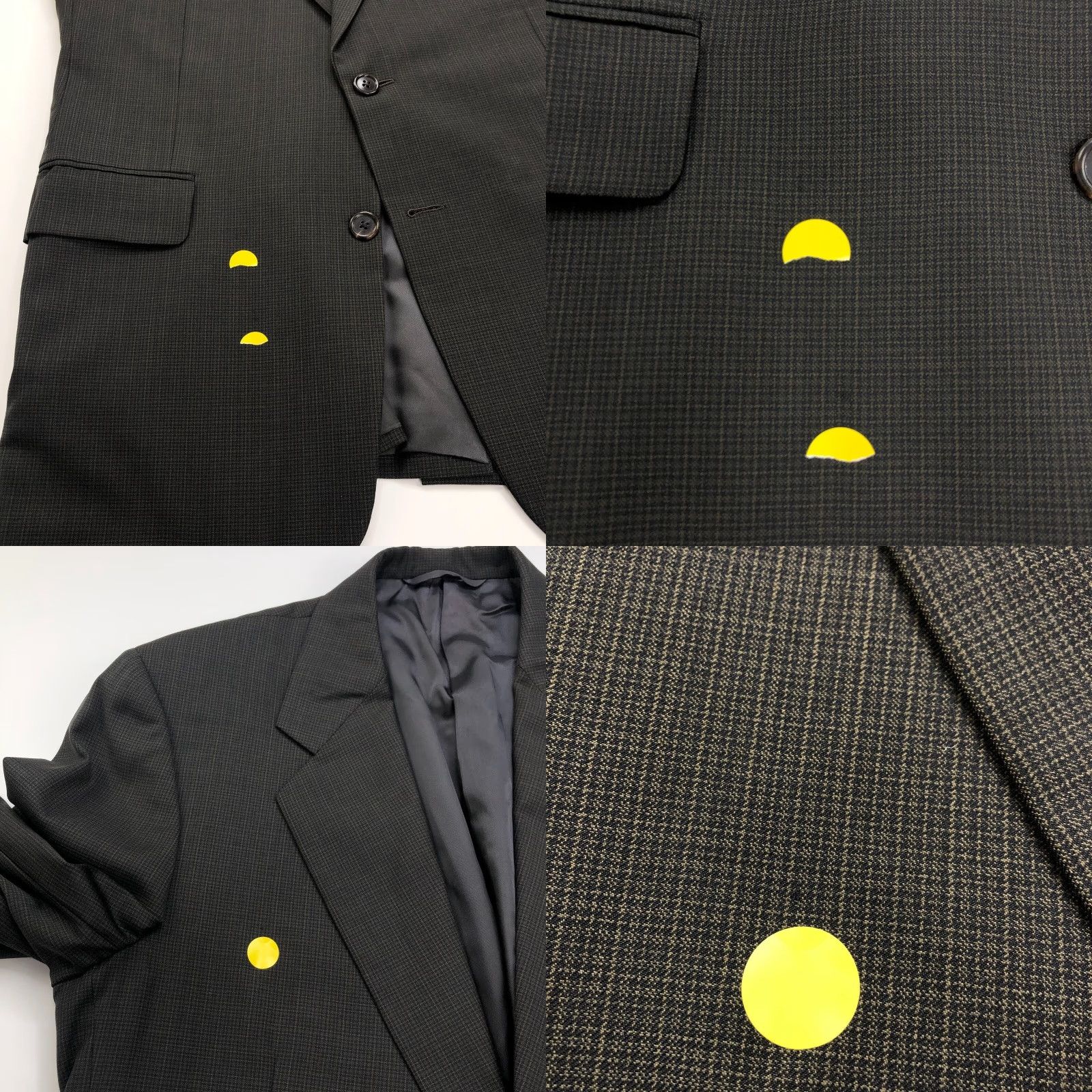 Loro Piana Hickey Freeman Sport Coat Jacket Tasmanian Ing. Loro Piana Super 120s 40R Wool Check Single-Breasted Notch Lapel, 4-Button Sleeve, Regular Fit Mens Size US XXS / EU 40 - 9 Thumbnail