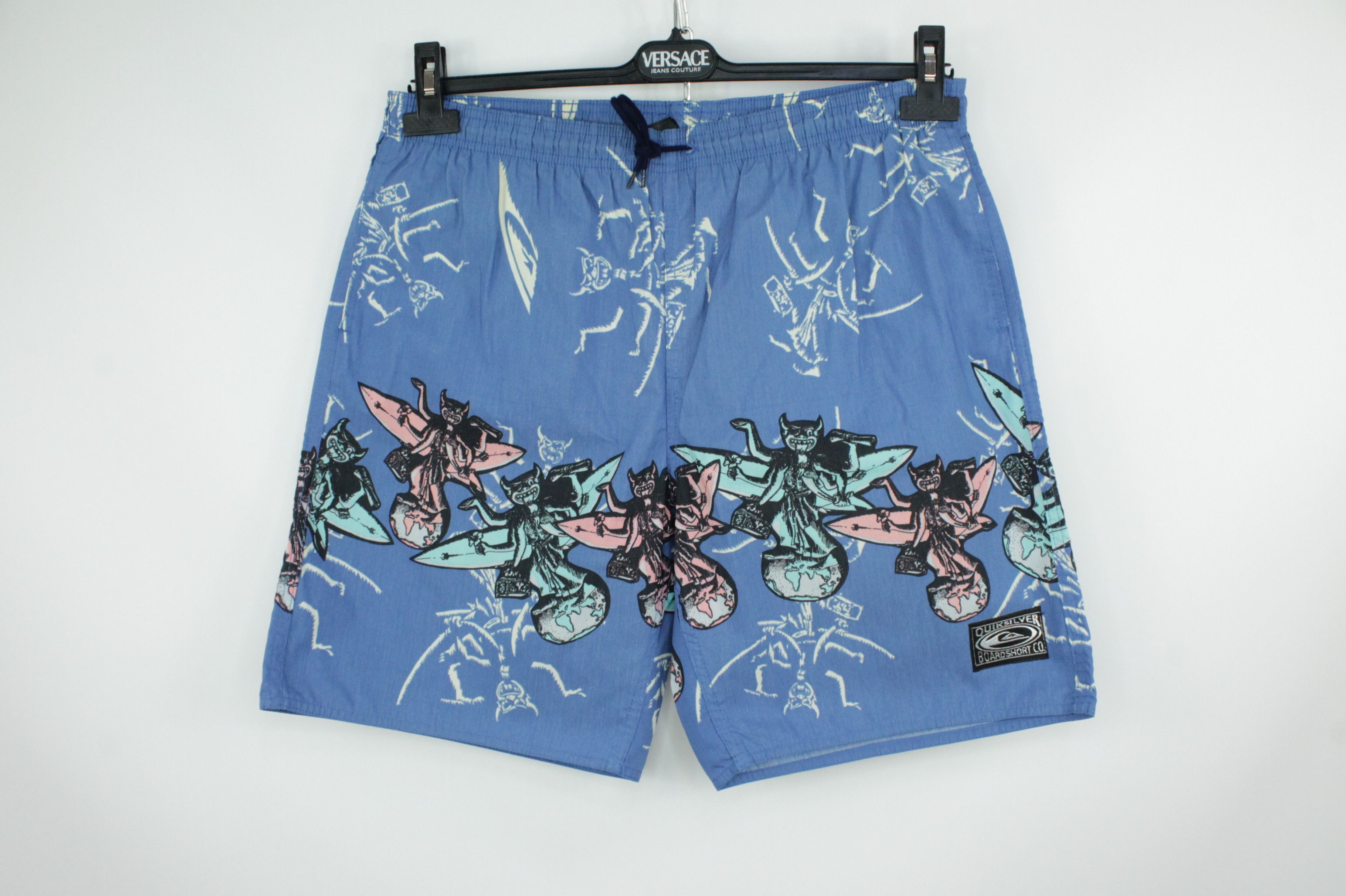Quiksilver × Vintage RARE Vintage 80's Quiksilver Board Shorts Size US 34 / EU 50 - 1 Thumbnail