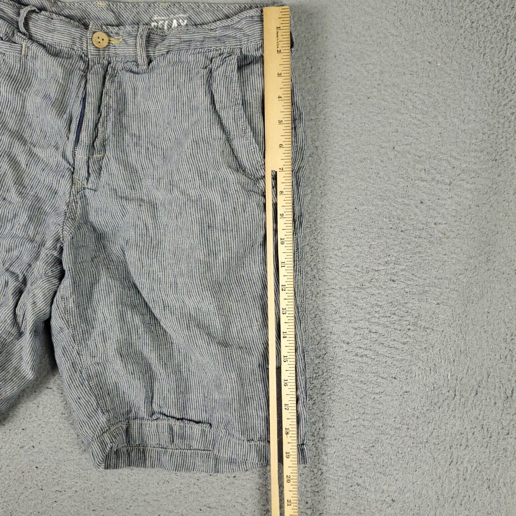 Tommy Bahama VINTAGE Tommy Bahama Shorts Mens Size 33 Casual Linen Flat Front Chino Gray Summer Size US 33 - 5 Thumbnail