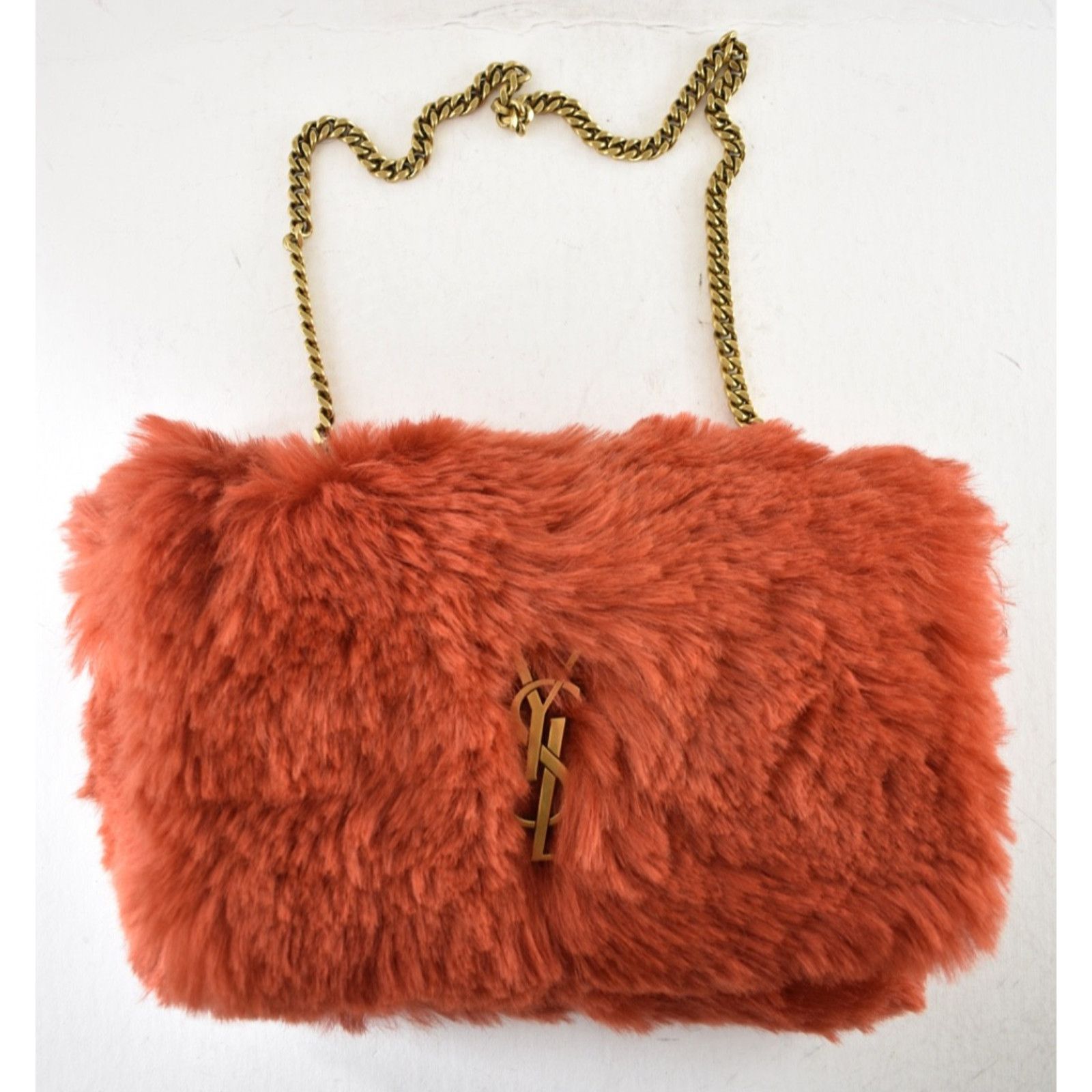 Yves Saint Laurent Saint Laurent Small Kate YSL Red Reversible Faux Fur Bag Size ONE SIZE - 4 Thumbnail