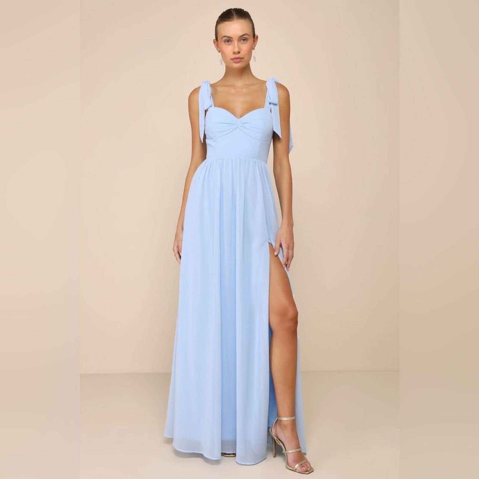 Other Lulus Radiant Charisma Light Blue Chiffon Maxi Dress XL Size XL / US 12-14 / IT 48-50 - 1 Thumbnail