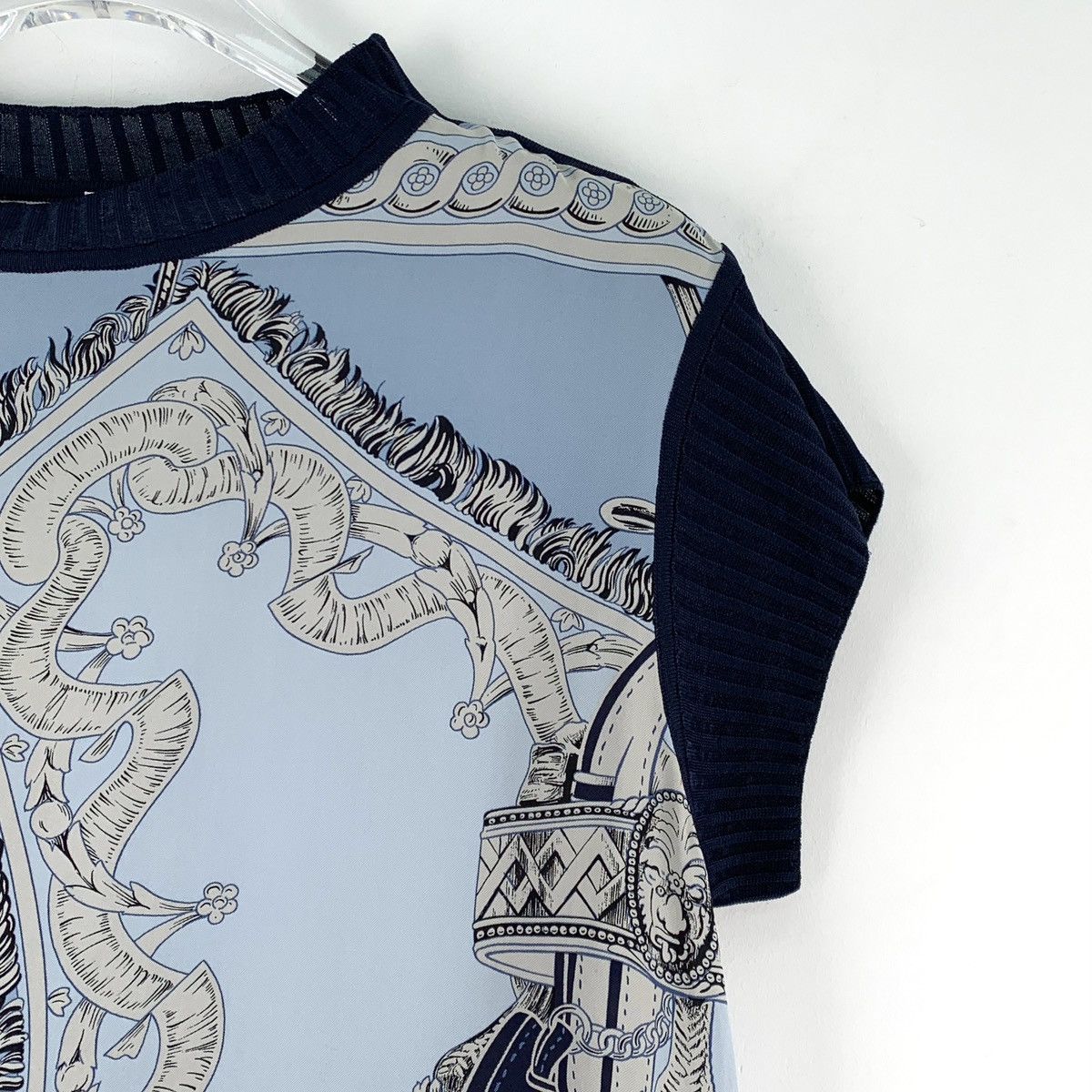 Hermes Hermes Twillaine Vest Printed Silk Short Sleeve Dress K26WX Size M / US 6-8 / IT 42-44 - 3 Thumbnail