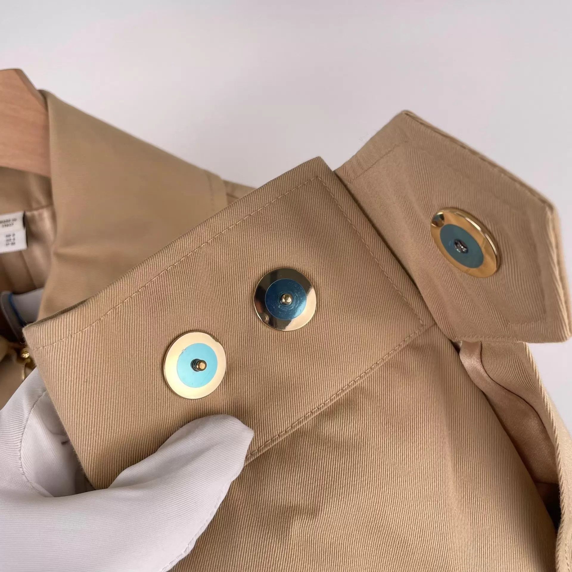Burberry BBR Waist-Tie Trench Coat Beige EU36 260406TXYZF02 Size XXS / US 00 / IT 34 - 3 Thumbnail