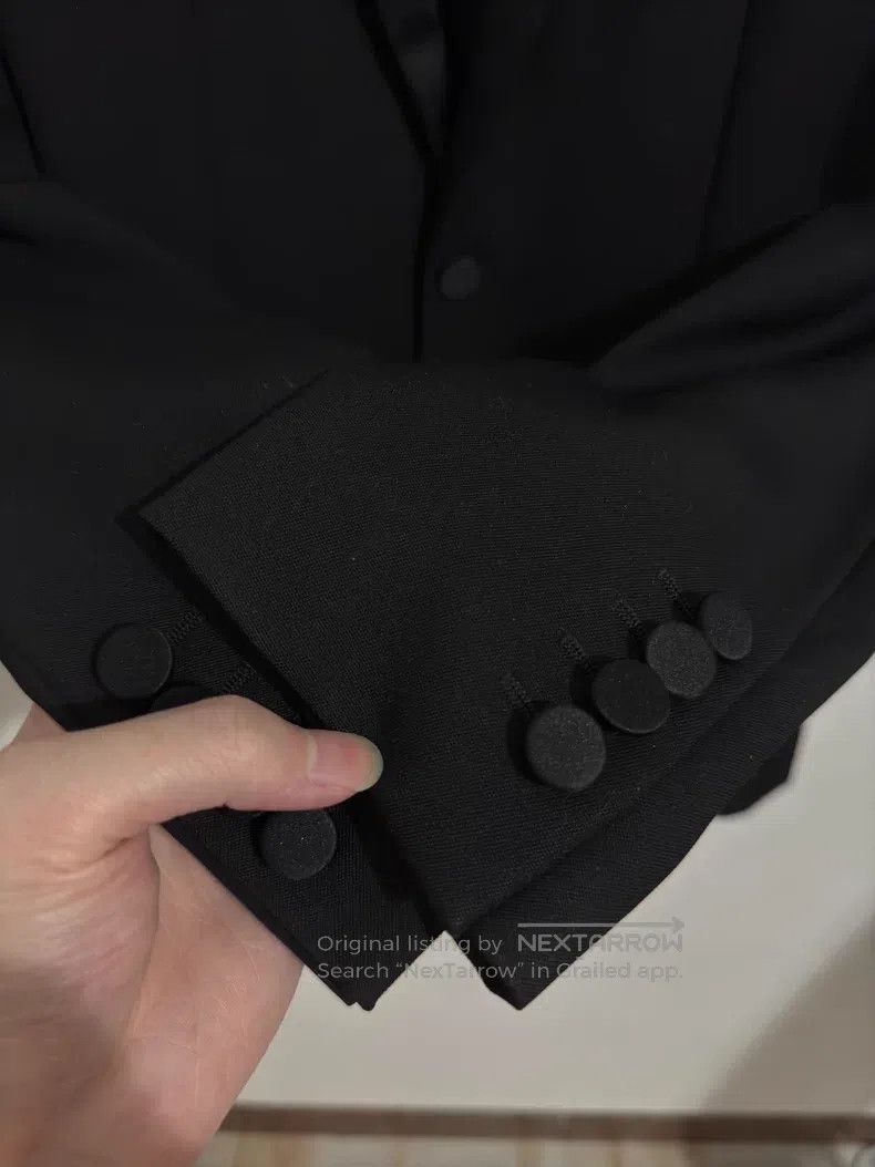 Saint Laurent Paris Saint Laurent Paris Black Satin Notched Lapel Smoking Jack Size US S / EU 44-46 / 1 - 4 Thumbnail