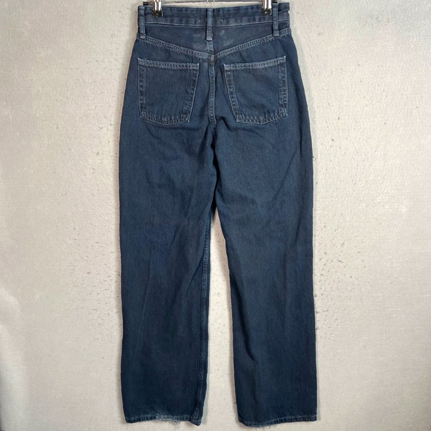 Zara Zara Womens High-Waist Straight Leg Jeans Size 0 Blue Denim 90s Size 25" / US 0 / IT 36 - 2 Thumbnail
