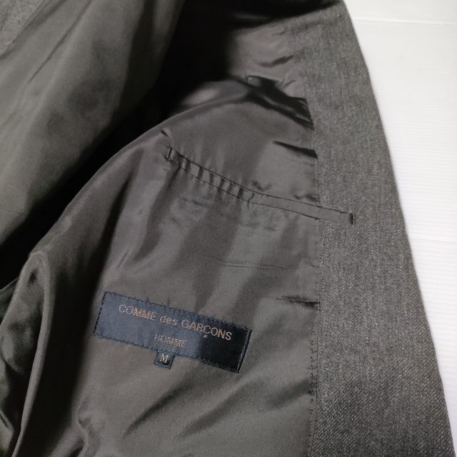 Comme des Garcons Homme Jacket 2 Button wool tailored flap pocket plain Brown Size US M / EU 48-50 / 2 - 4 Thumbnail