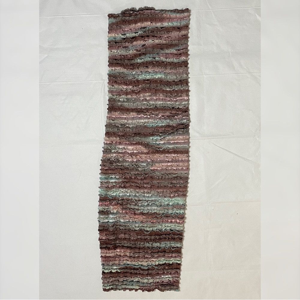 Other Tube Ruffles Beige Brown Gray Scarf Size ONE SIZE - 5 Thumbnail