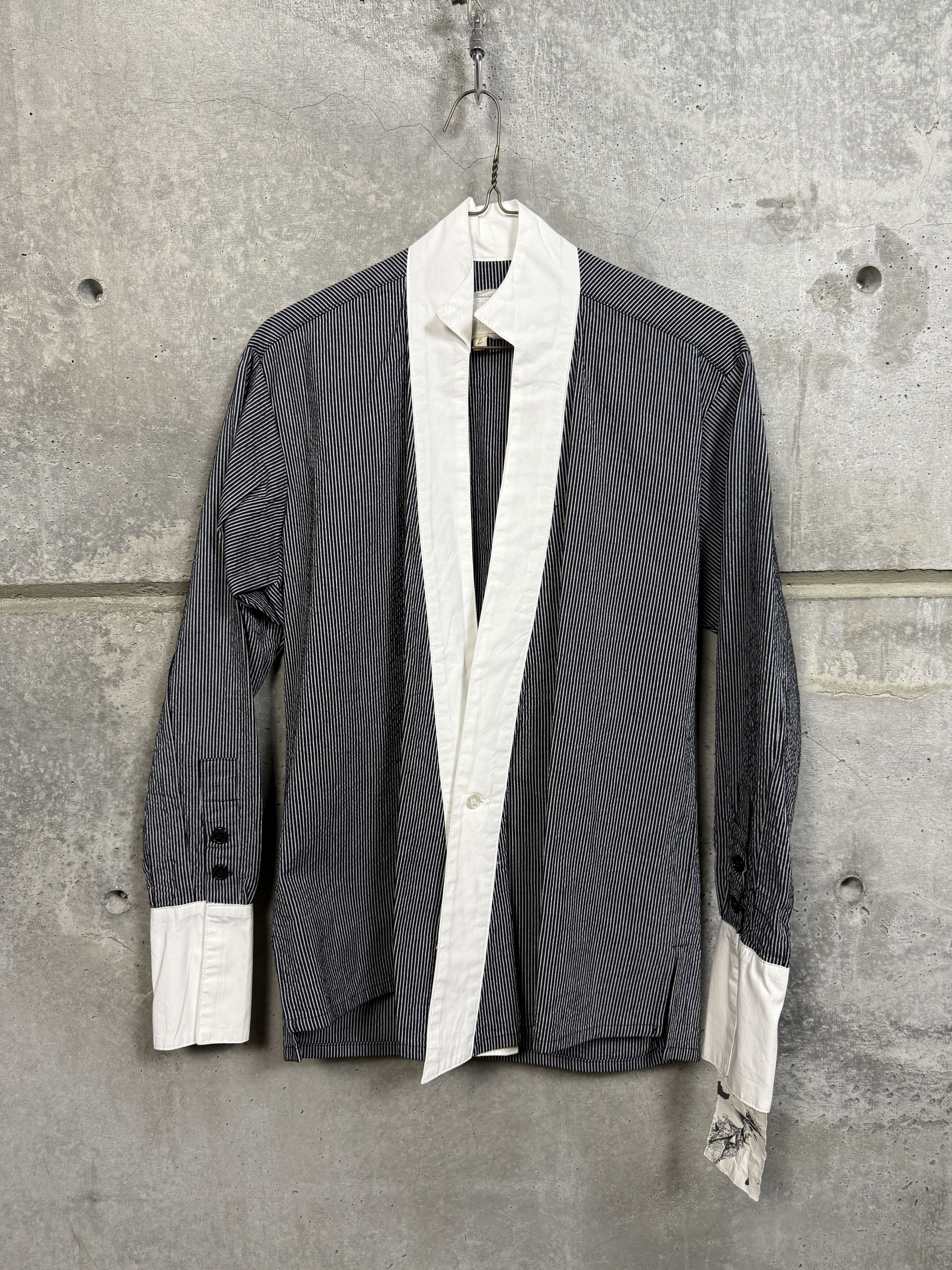 Greg Lauren $950 Greg Lauren Black/White Pinstripe Winged GL1 Size US M / EU 48-50 / 2 - 5 Thumbnail