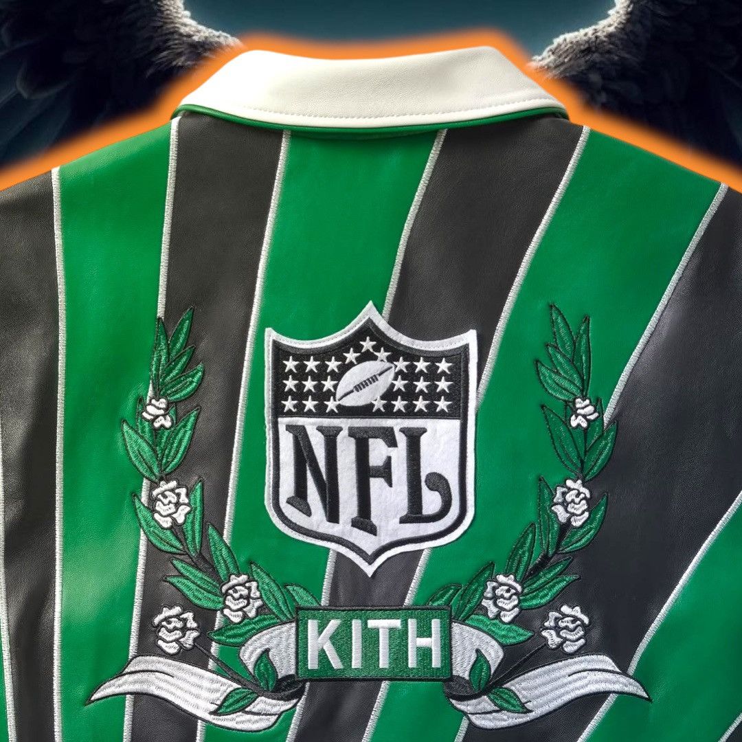 Jeff Hamilton × Kith × NFL Kith & Jeff Hamilton 🇺🇸 Eagles 🦅Leather Varsity Jacket 🏈🧥 Size US L / EU 52-54 / 3 - 5 Thumbnail