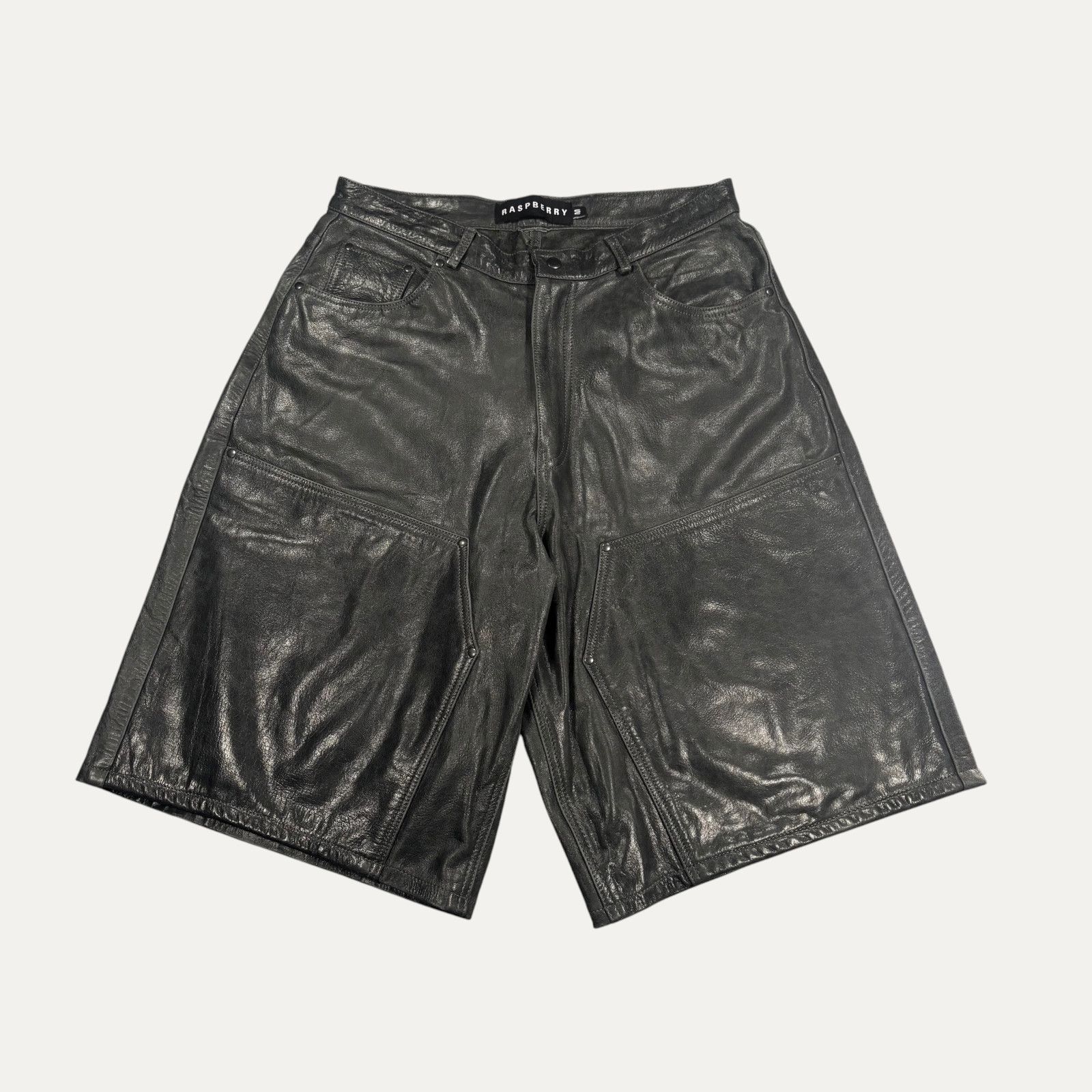 The GV Gallery GV Gallery Raspberry Hills Leather Double Knee Shorts Size US 35 - 1 Thumbnail