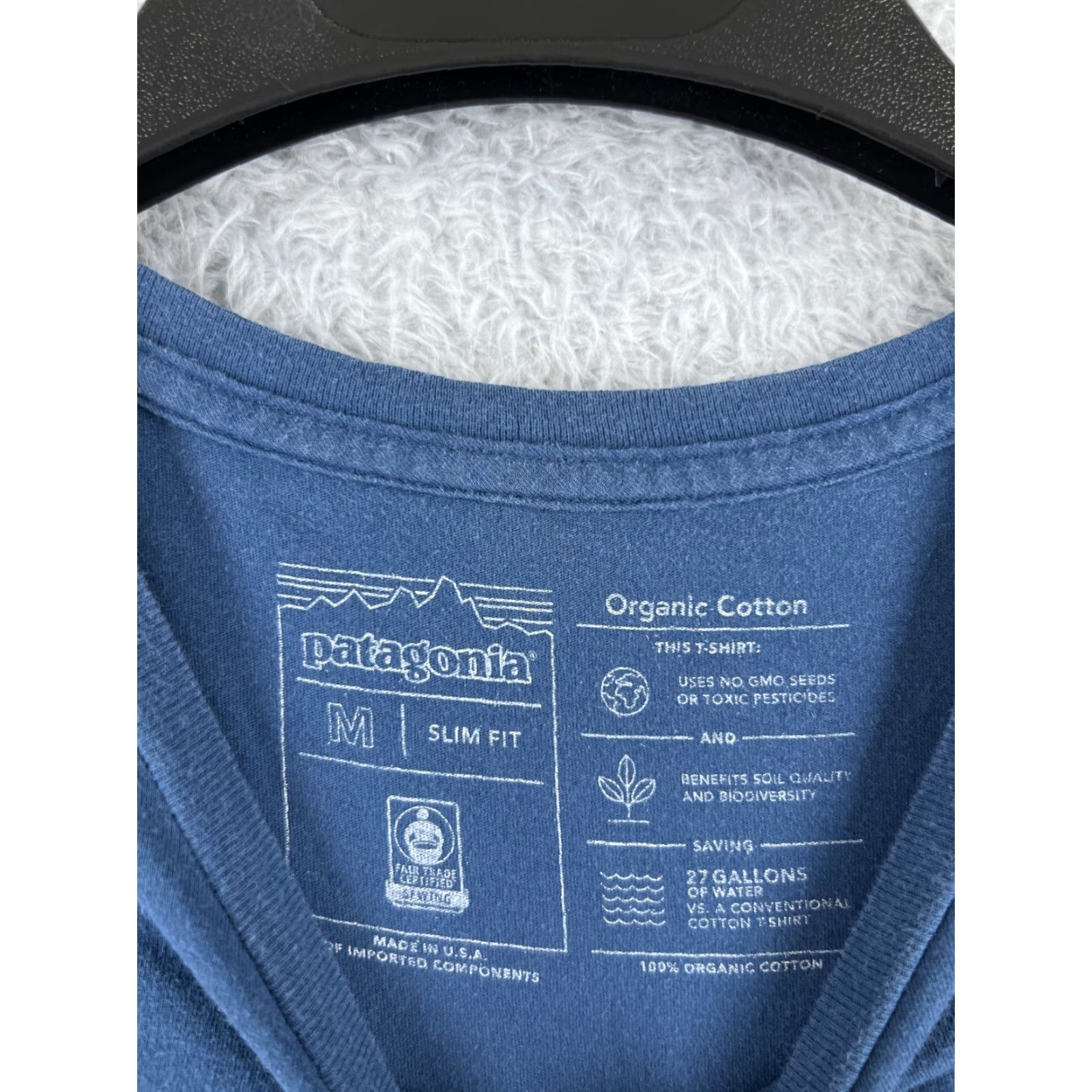 Patagonia Patagonia Shirt Men Medium Blue Short Sleeve Crew Neck Cotton Hike Camp Logo T-Shirt Size US M / EU 48-50 / 2 - 7 Thumbnail