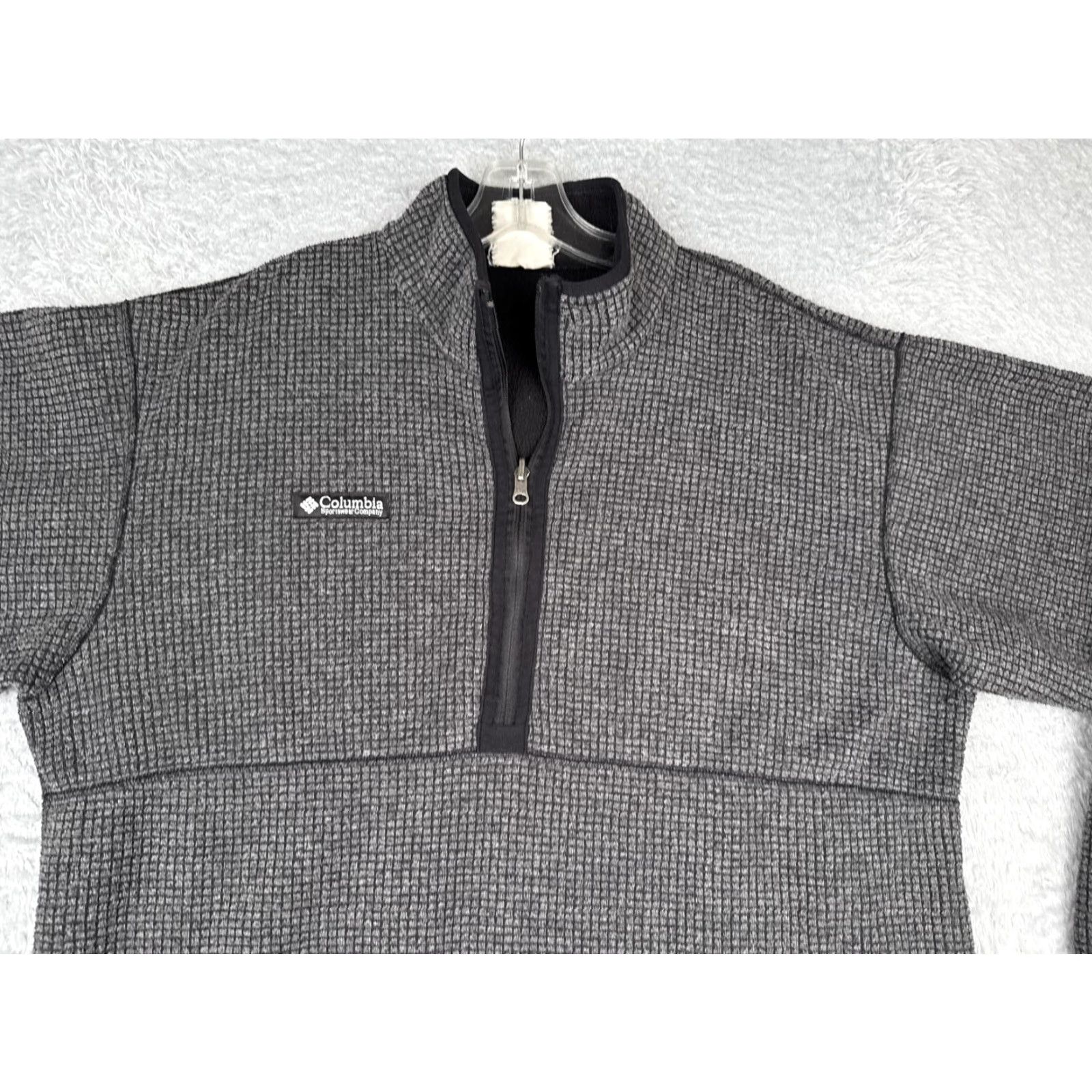 Vintage Columbia Jacket XL Gray Fleece 1/4 Zip Pullover Outdoor Hiking Geometric Windbreaker Logo Mens Size US XL / EU 56 / 4 - 4 Thumbnail