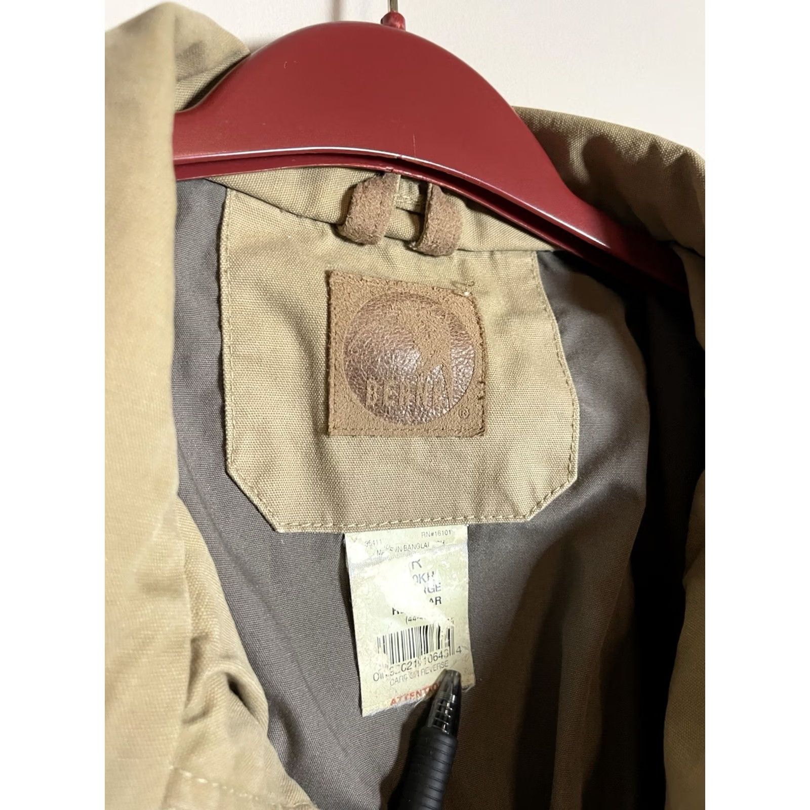 Vintage VINTAGE Berne Canvas Workwear Jacket Mens L Beige Bomber Collar Size US L / EU 52-54 / 3 - 3 Thumbnail