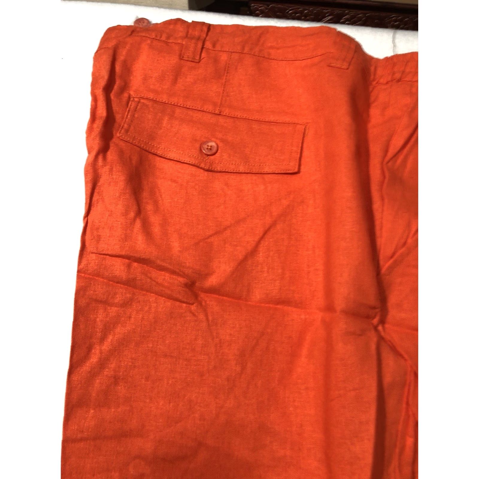 Vintage Kingsize Pants Sweatpants Orange 58 31 Big & Tall NWT | Men’s Size 58 Inseam 31 Cotton Polyester Stretch Bagged | 90s? Size US 42 / EU 58 - 3 Thumbnail