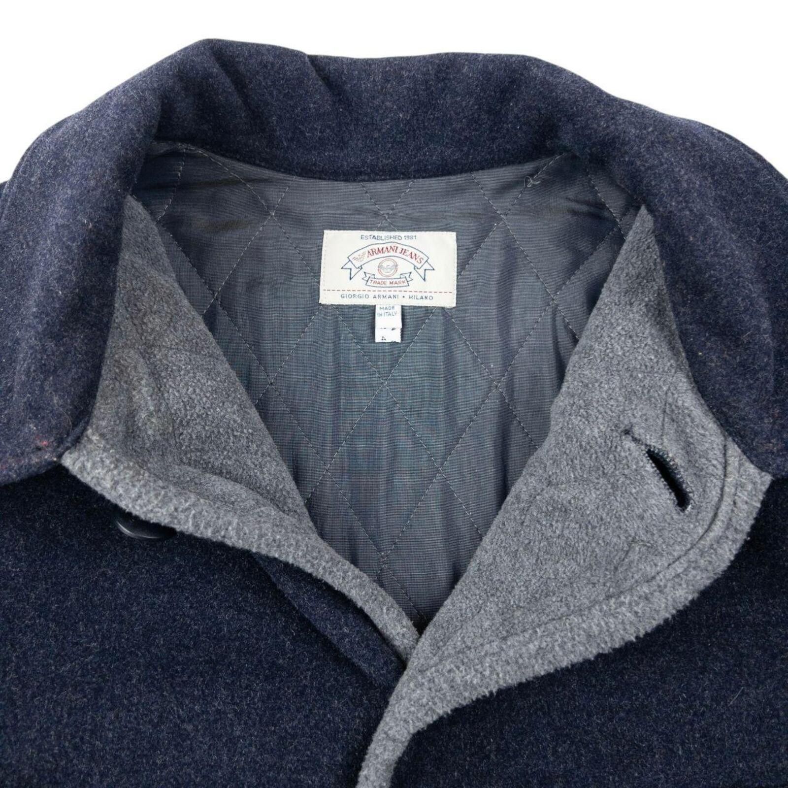 Other Vintage 90s Armani Jeans Fleece Lined Wool Jacket Size XL Size US XL / EU 56 / 4 - 3 Thumbnail
