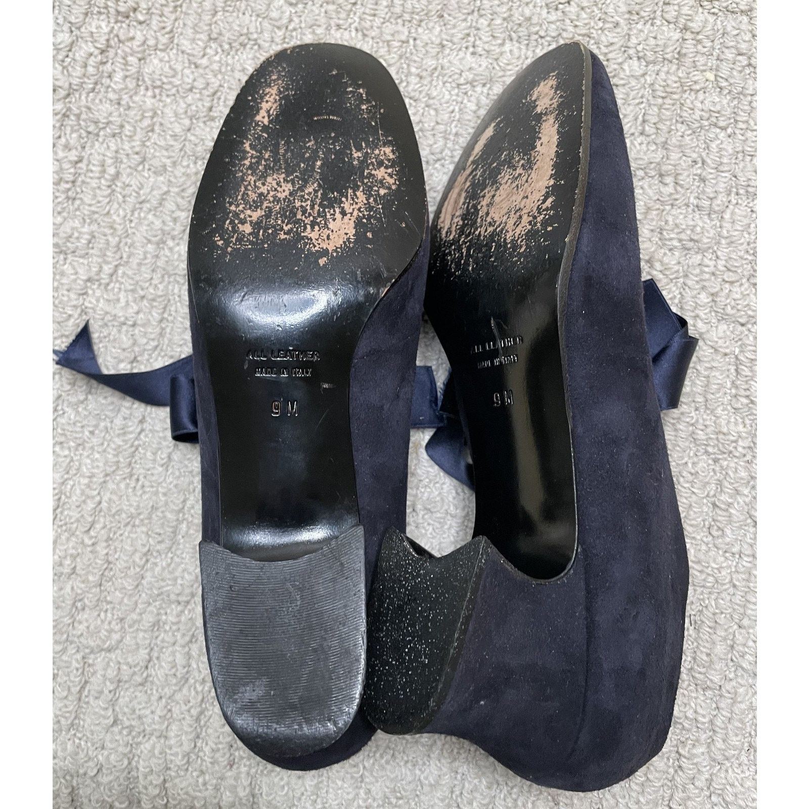 Yves Saint Laurent Yves Saint Lauren Shoes 9M Navy Blue Lace Up Victorian Look Size US 9 / IT 39 - 12 Thumbnail