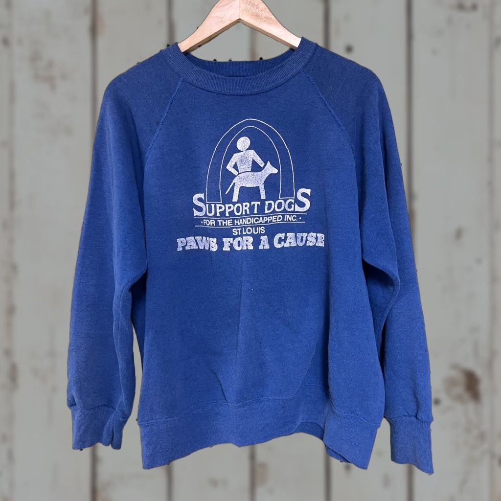 Vintage VINTAGE Bassett-Walker St. Louis Blues Crew Neck Sweatshirt XL Unisex Adults Blue 80s 90s Paws for a Cause Size US XL / EU 56 / 4 - 1 Thumbnail