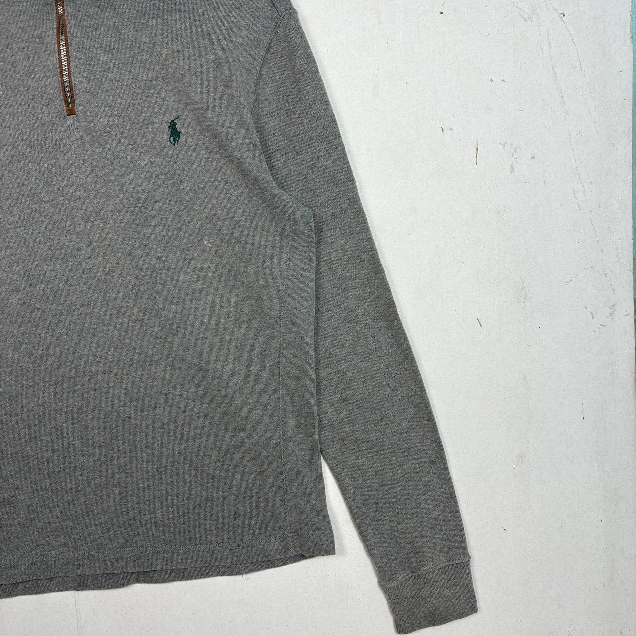 Polo Ralph Lauren Polo Ralph Lauren Gray 1/4 Zip Sweatshirt Thrashed Sun Faded Size US M / EU 48-50 / 2 - 6 Thumbnail