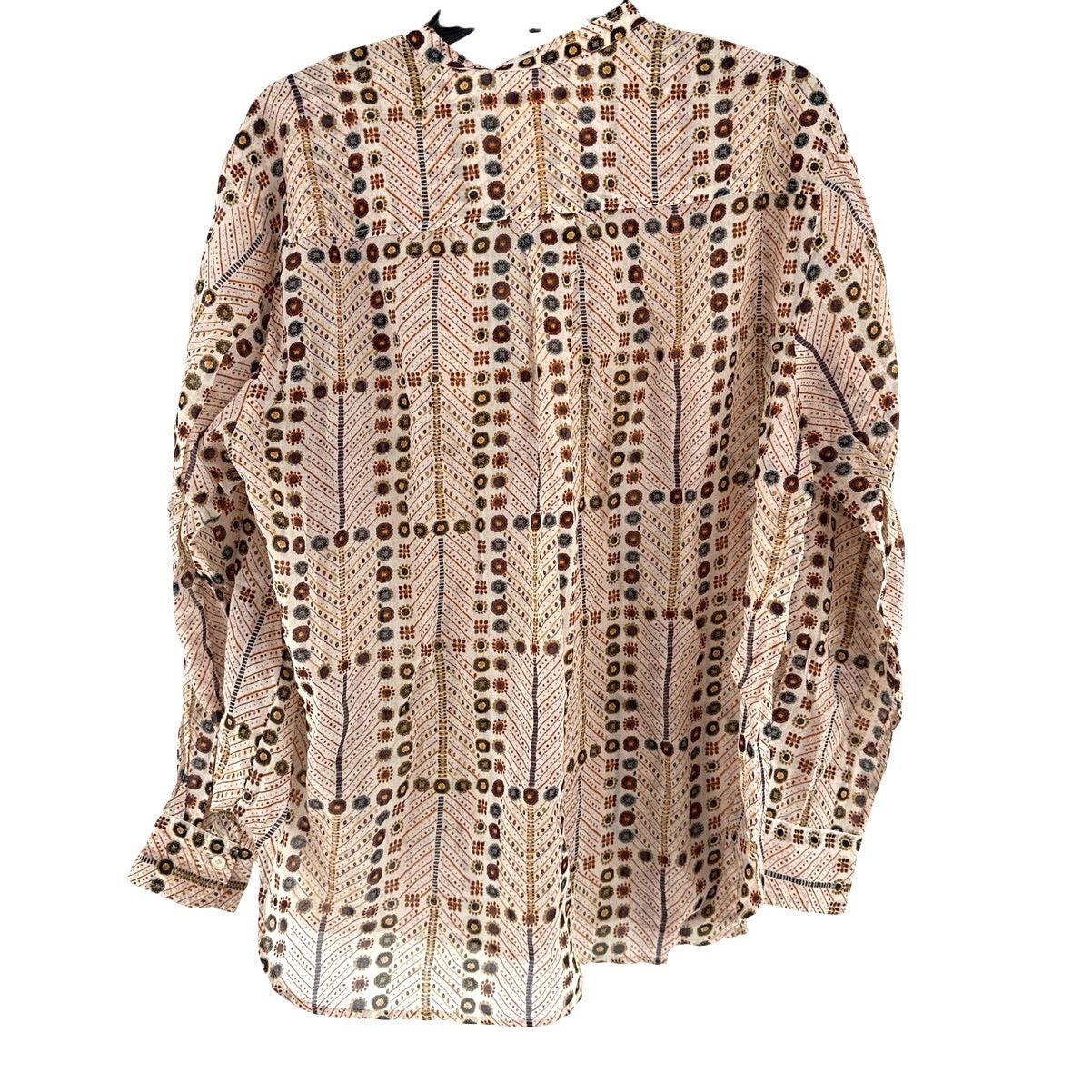 Isabel Marant Etoile Marant Etoile Ecru Mexika Printed Cotton Blouse 38 | Medium Size M / US 6-8 / IT 42-44 - 10 Thumbnail